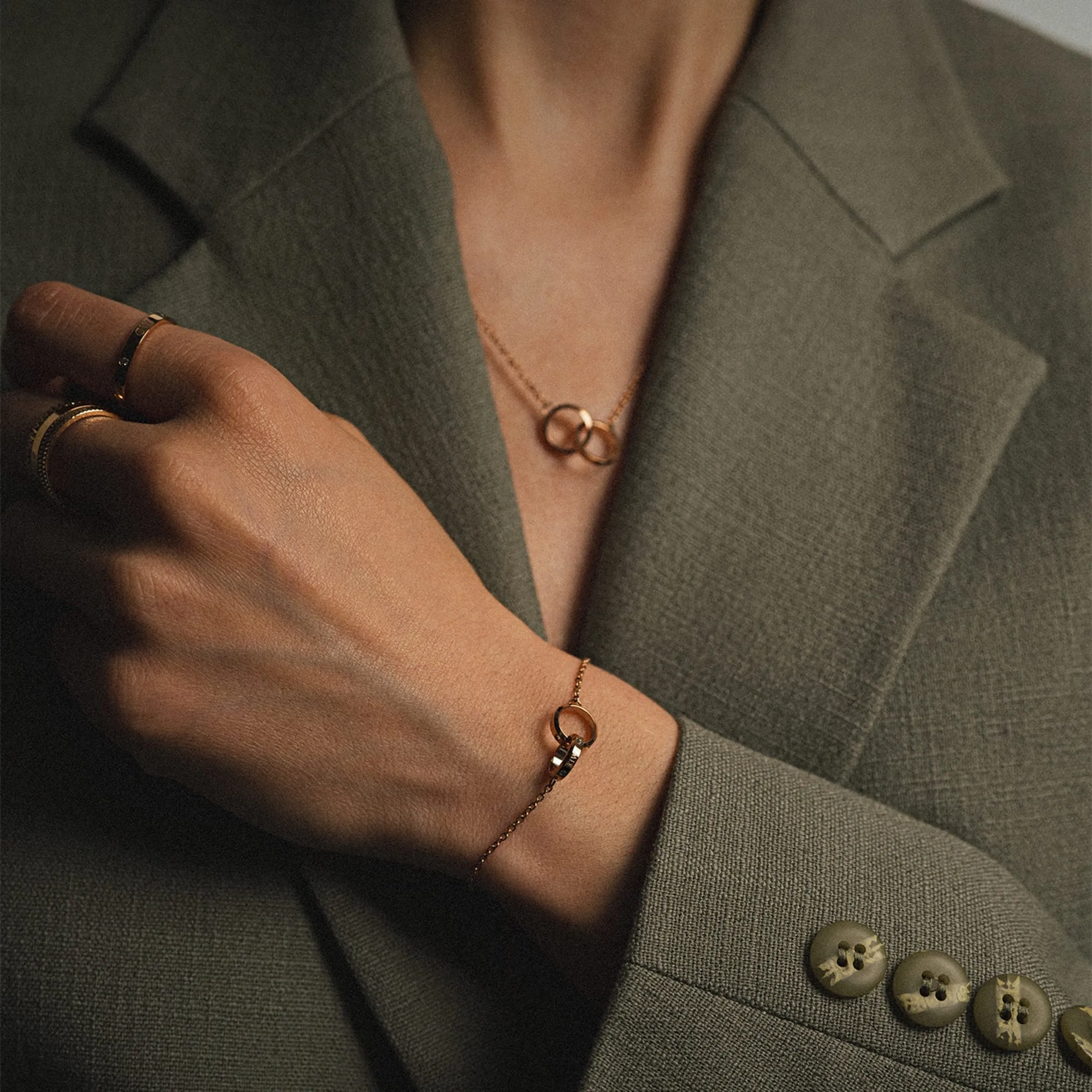 Elan Unity Bracelet Rose Gold