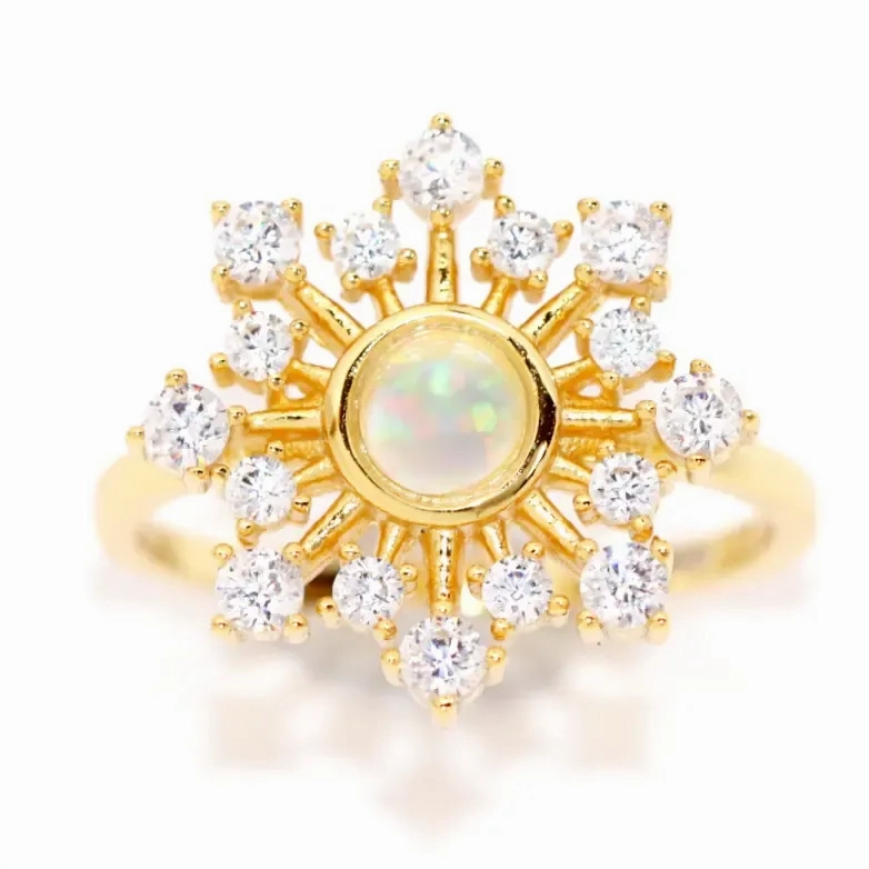 Ella Opal Burst Ring