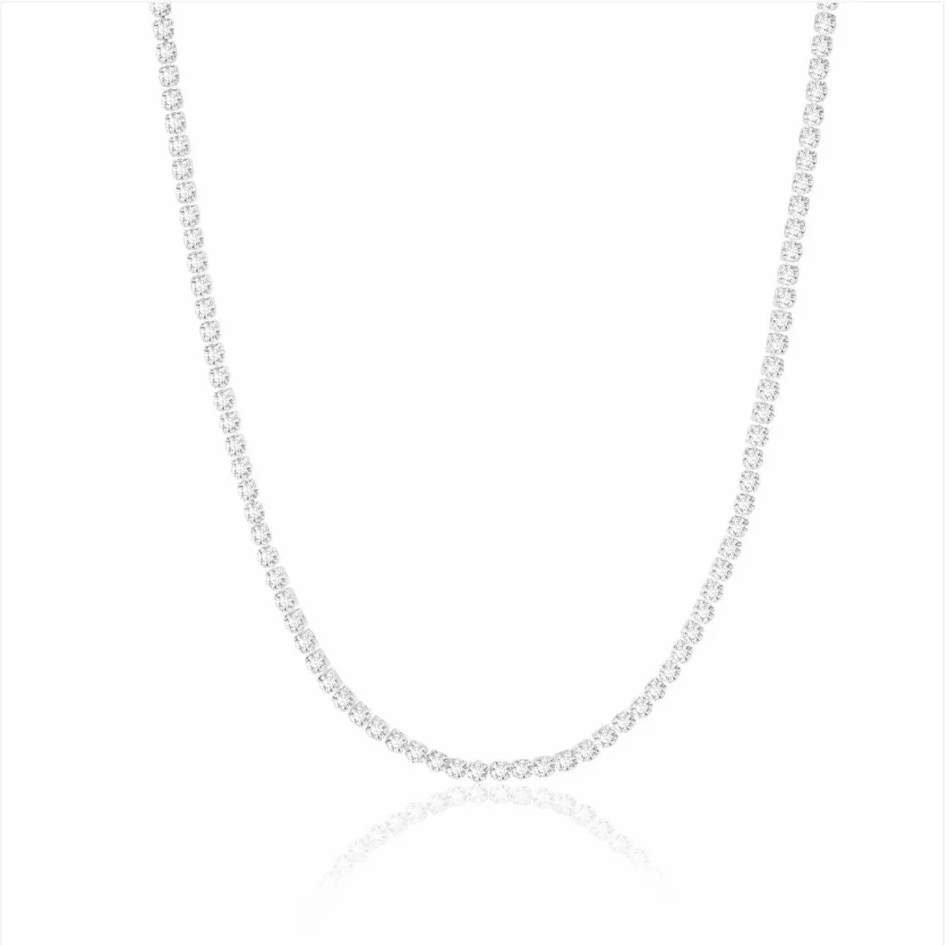 Ellera Grande Silver Necklace w. Zirconias