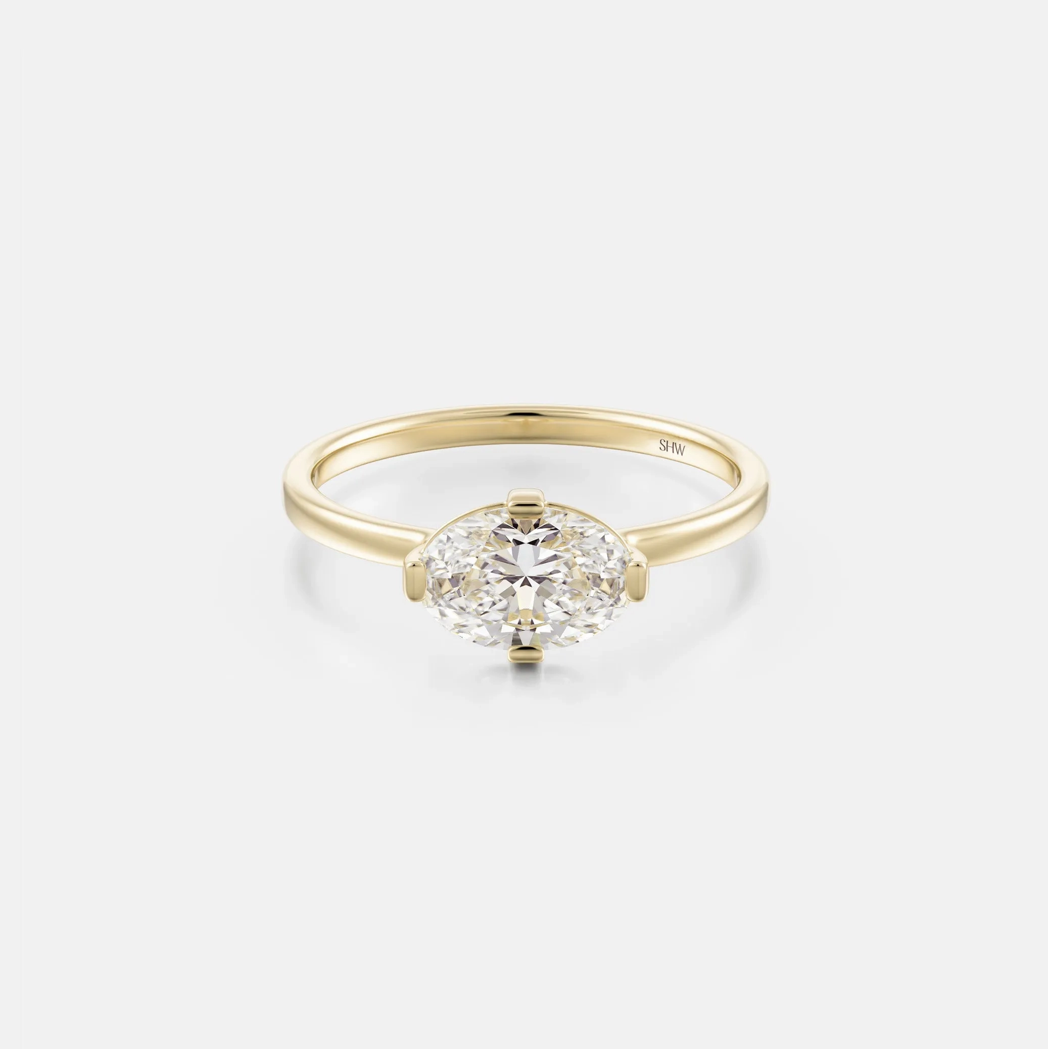 Ema Ring with 1.00ct Natural Diamond in Gold