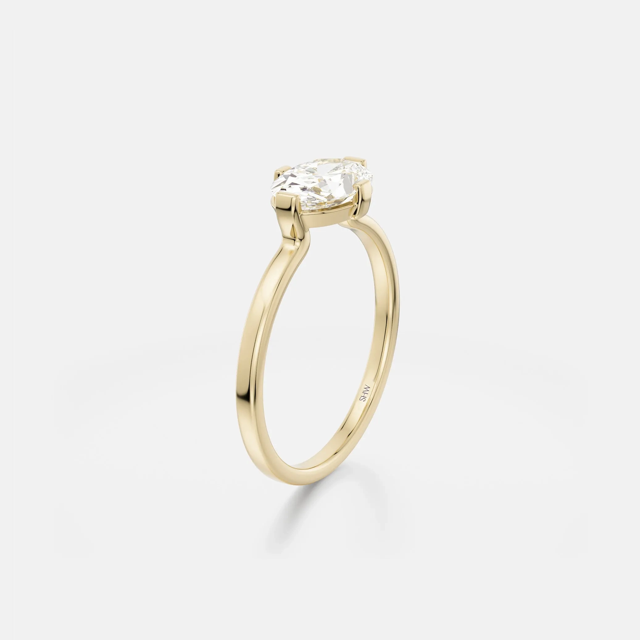 Ema Ring with 1.00ct Natural Diamond in Gold