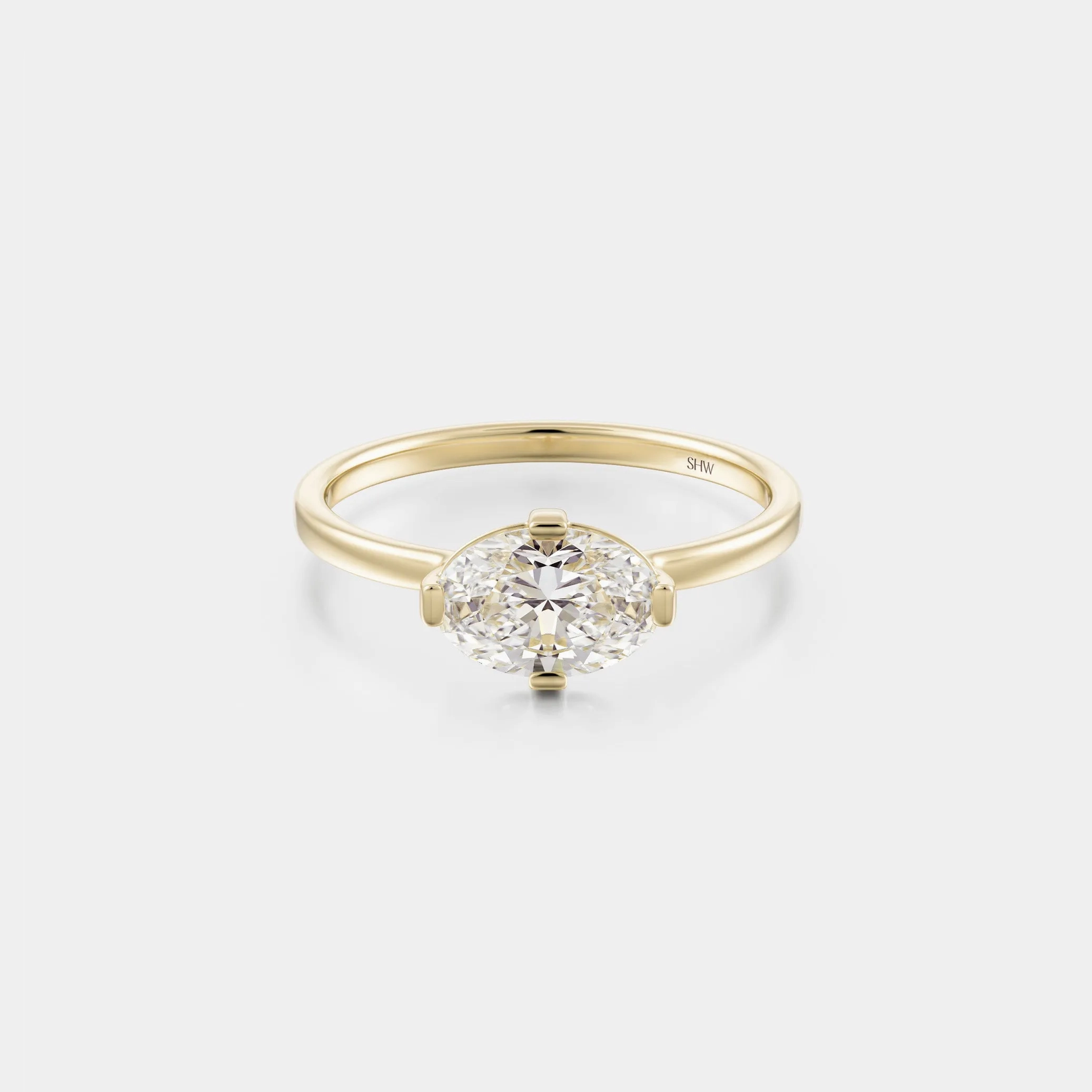 Ema Ring with 1.00ct Natural Diamond in Gold