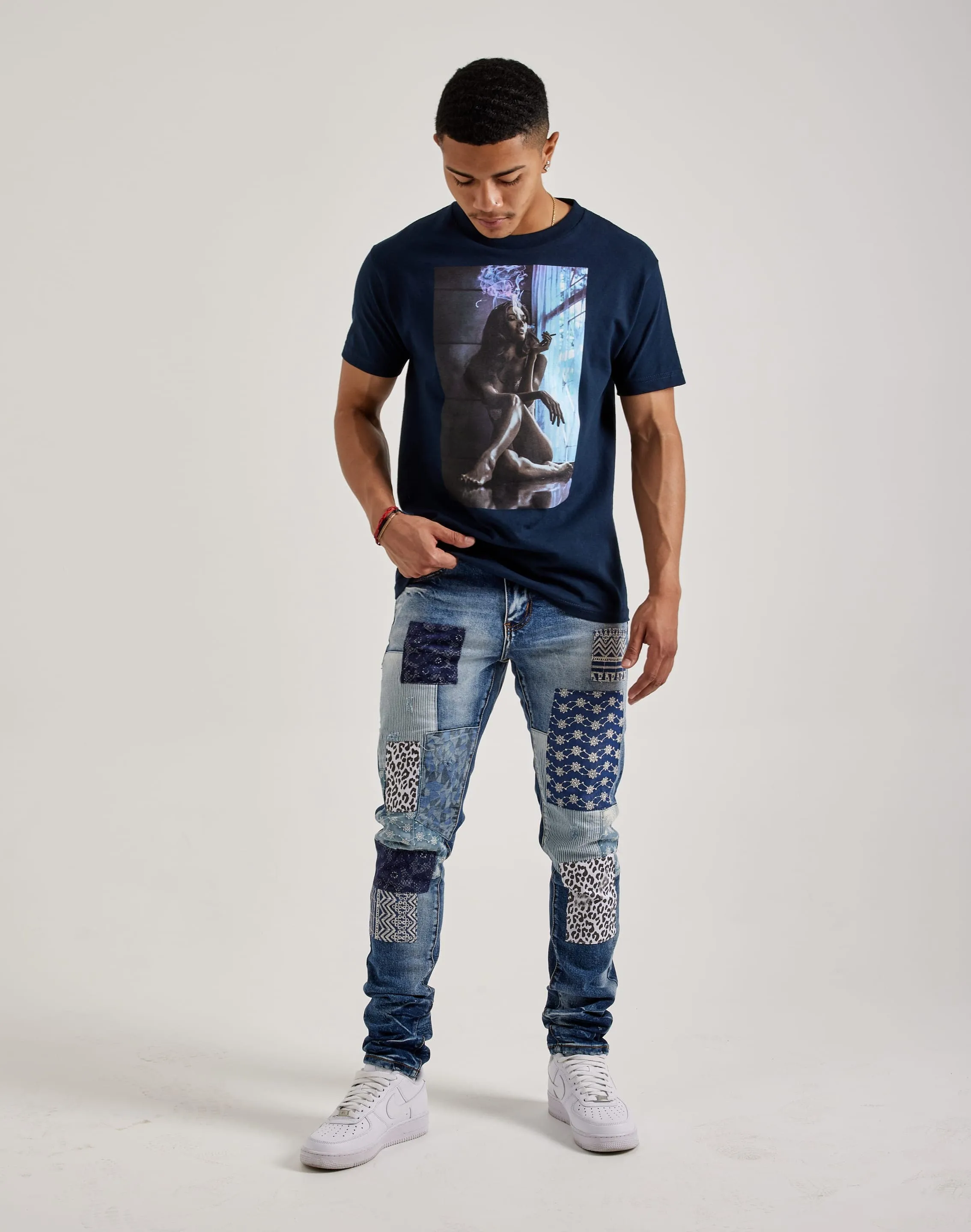 Embellish Nyc Patchwork Denim Jeans
