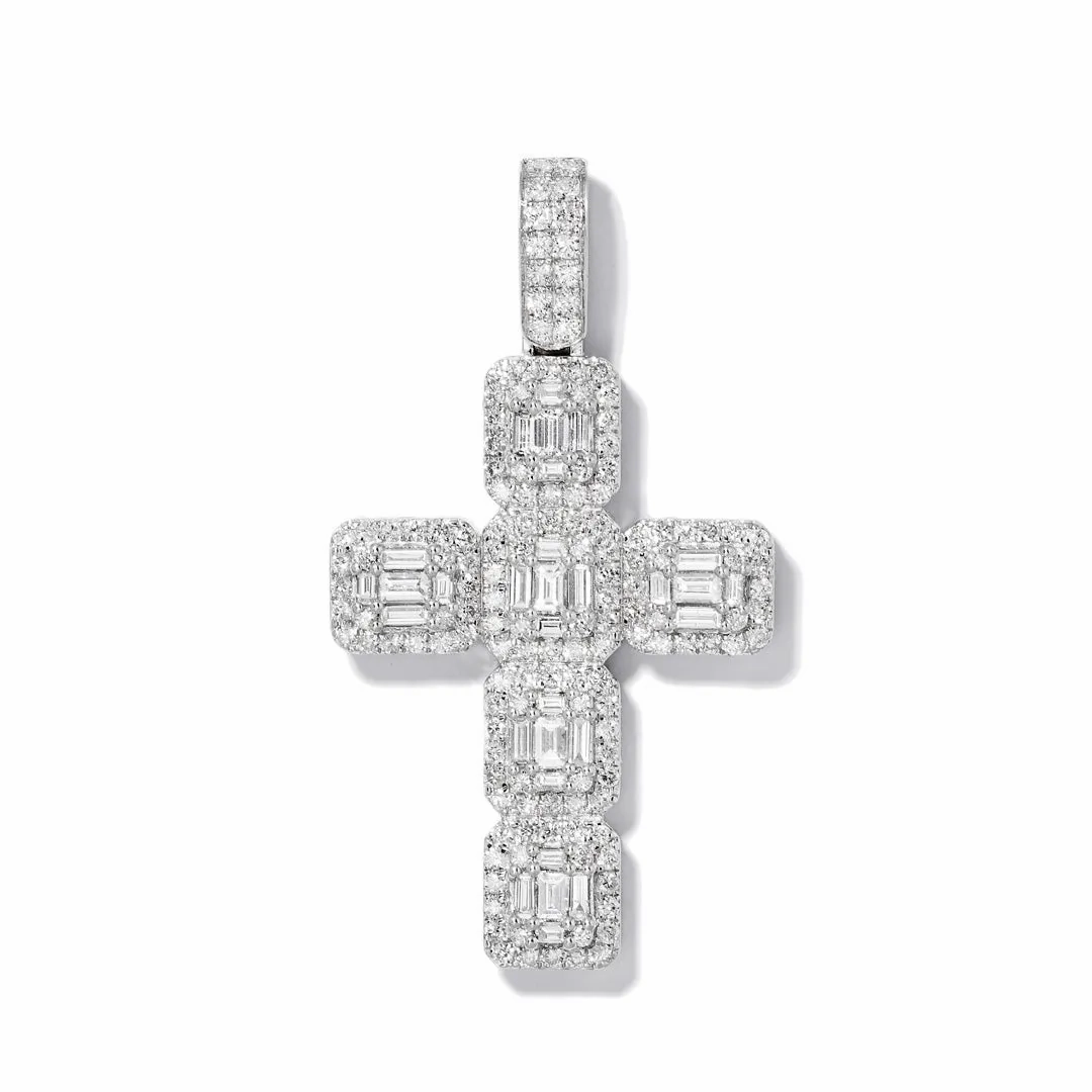 Emerald Baguette Cross