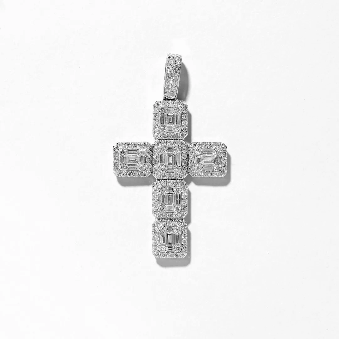 Emerald Baguette Cross