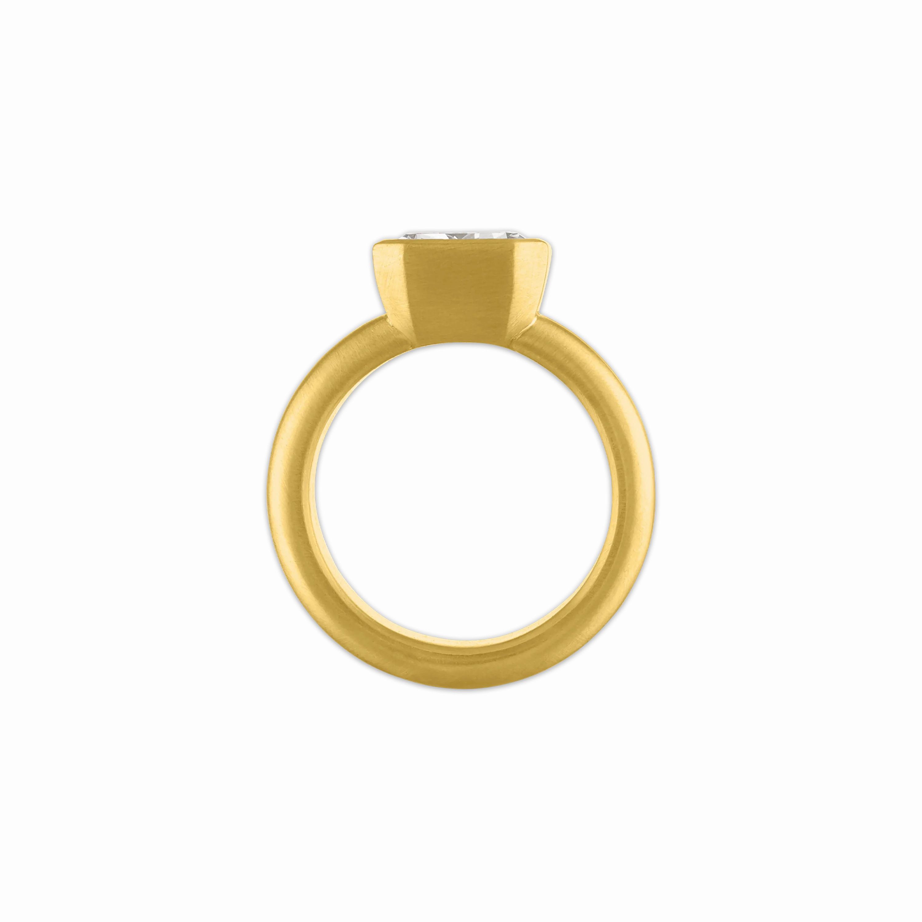 Emerald Cut Diamond Duo Ring