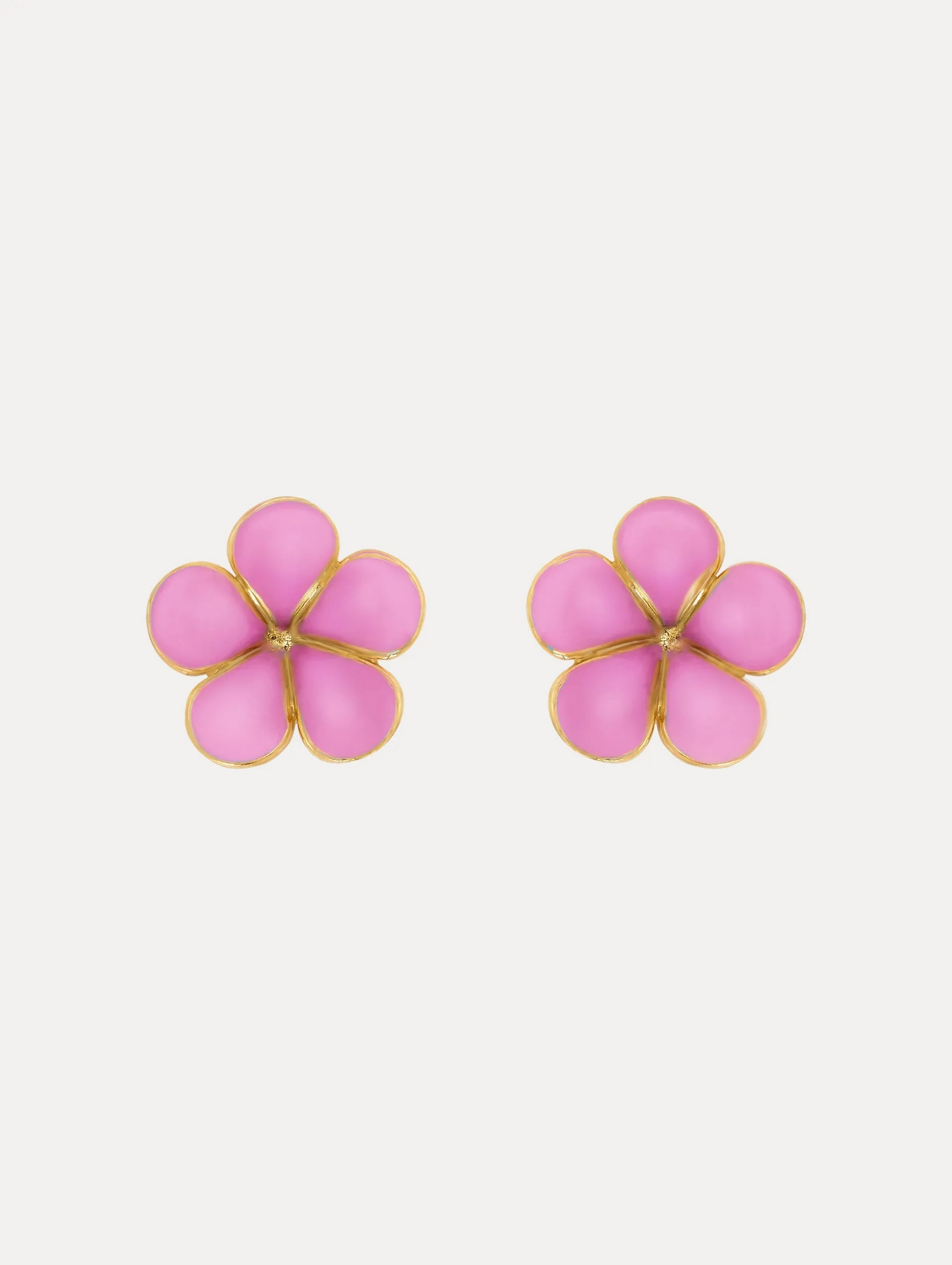 Enamel Flower Stud Earrings