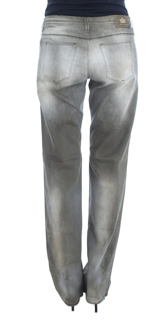 Ermanno Scervino Damen-Jeans im Boyfriend-Schnitt aus Baumwoll-Mix