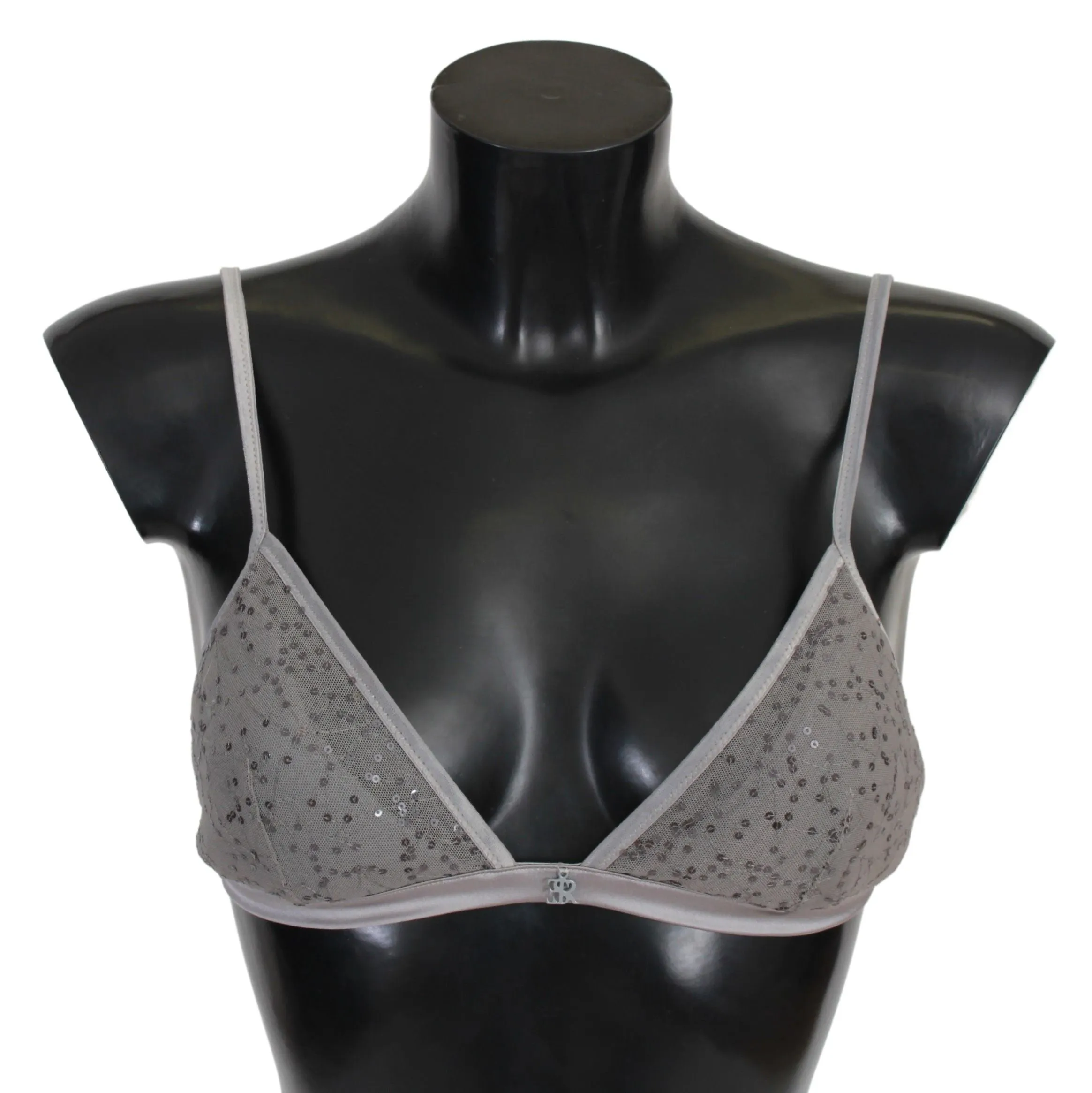 Ermanno Scervino Nylon Pailletten Triangolo-BH Damenunterwäsche