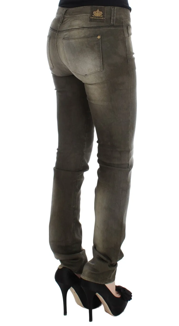 Ermanno Scervino Waschjeans aus Baumwollmischgewebe für Damen in schmaler Passform