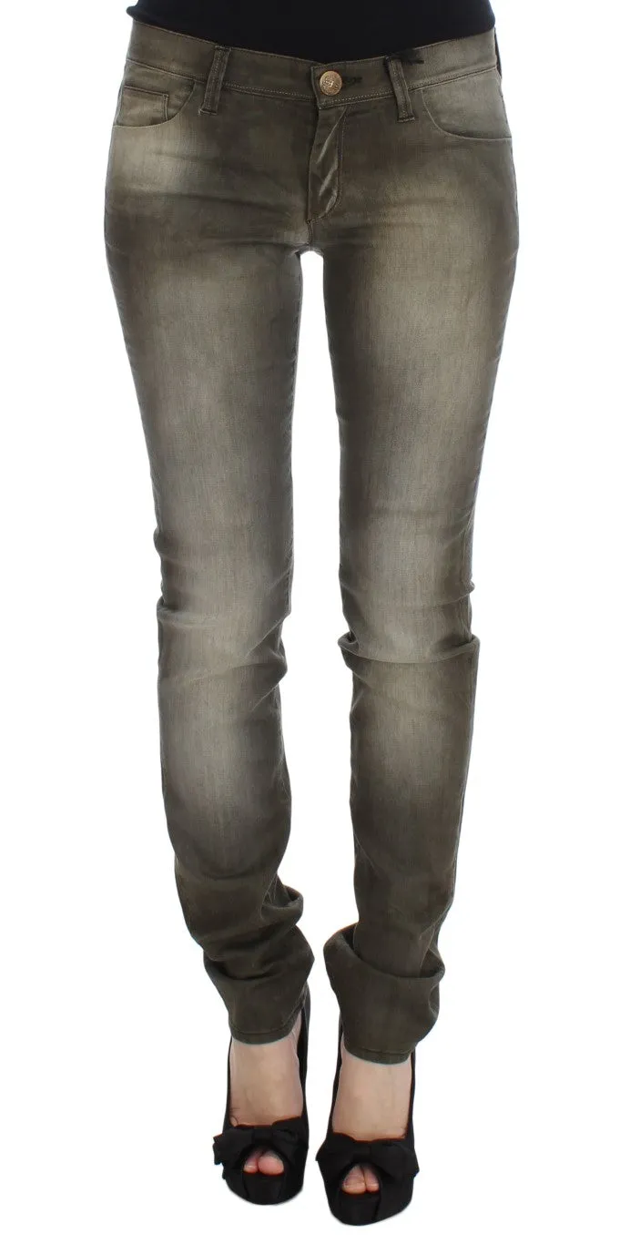 Ermanno Scervino Waschjeans aus Baumwollmischgewebe für Damen in schmaler Passform