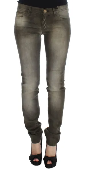 Ermanno Scervino Waschjeans aus Baumwollmischgewebe für Damen in schmaler Passform