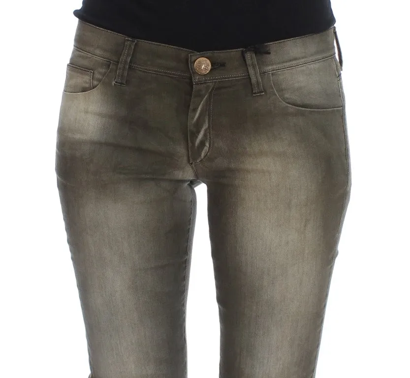 Ermanno Scervino Waschjeans aus Baumwollmischgewebe für Damen in schmaler Passform