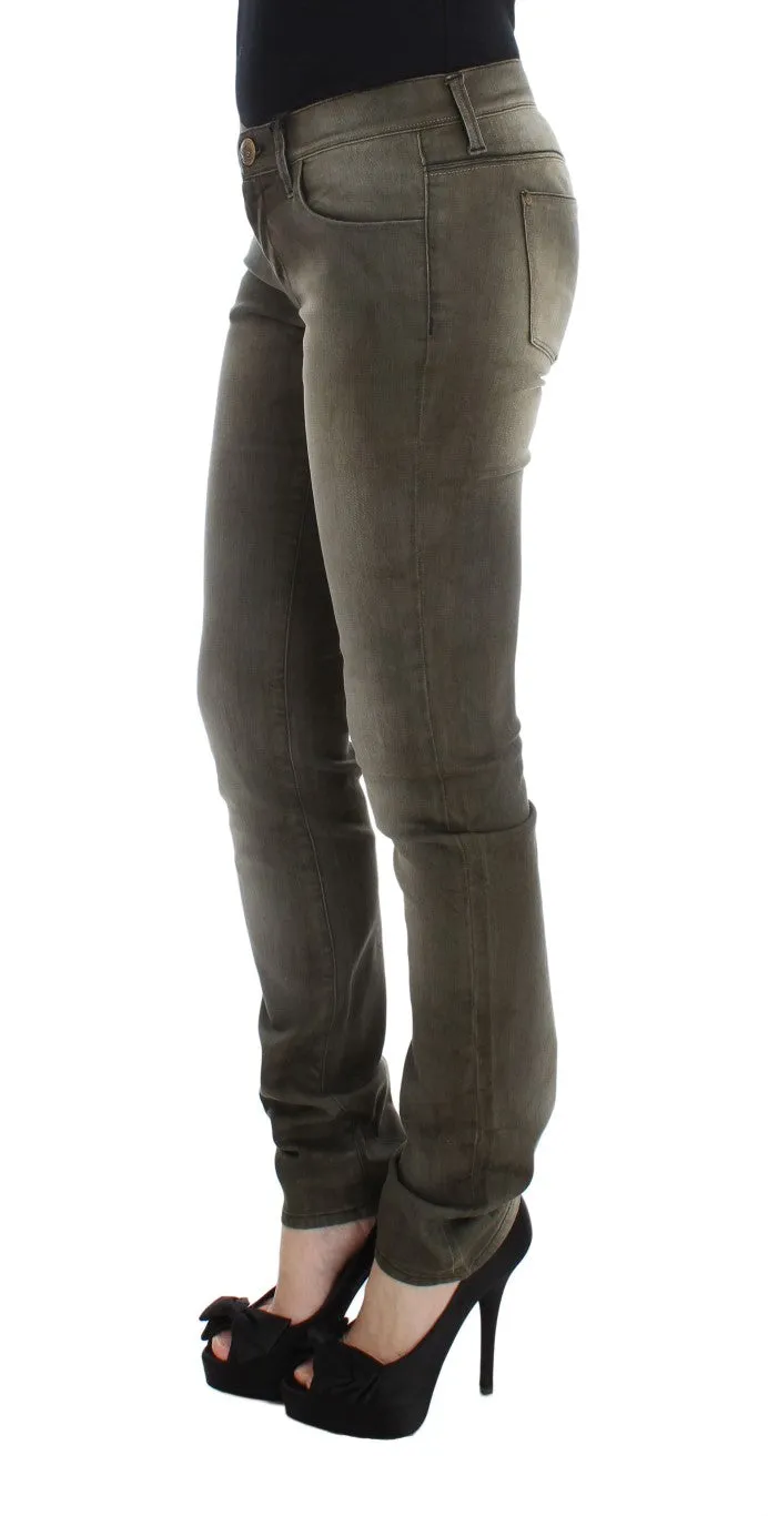 Ermanno Scervino Waschjeans aus Baumwollmischgewebe für Damen in schmaler Passform