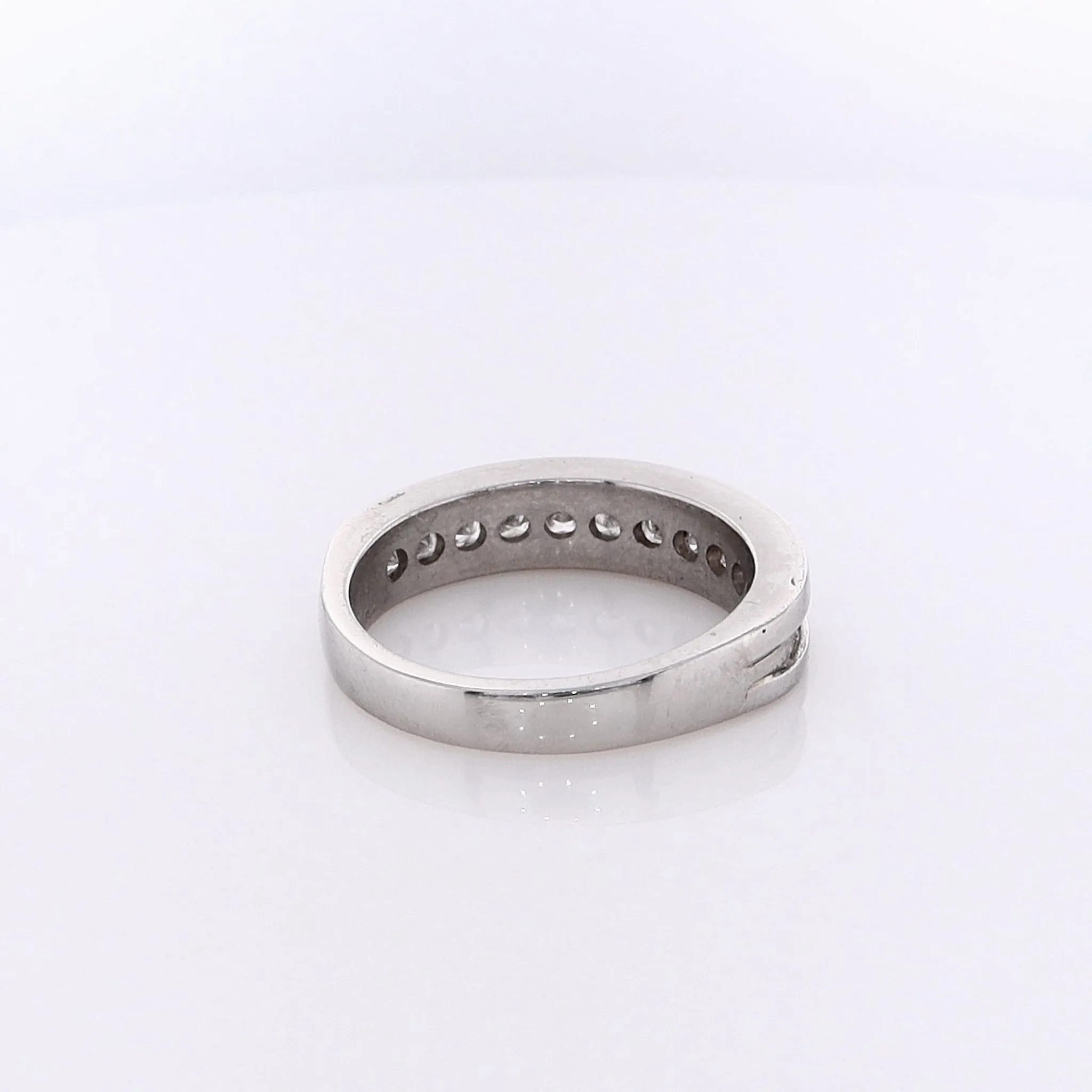 Estate Platinum Channel Set Diamond Wedding Band