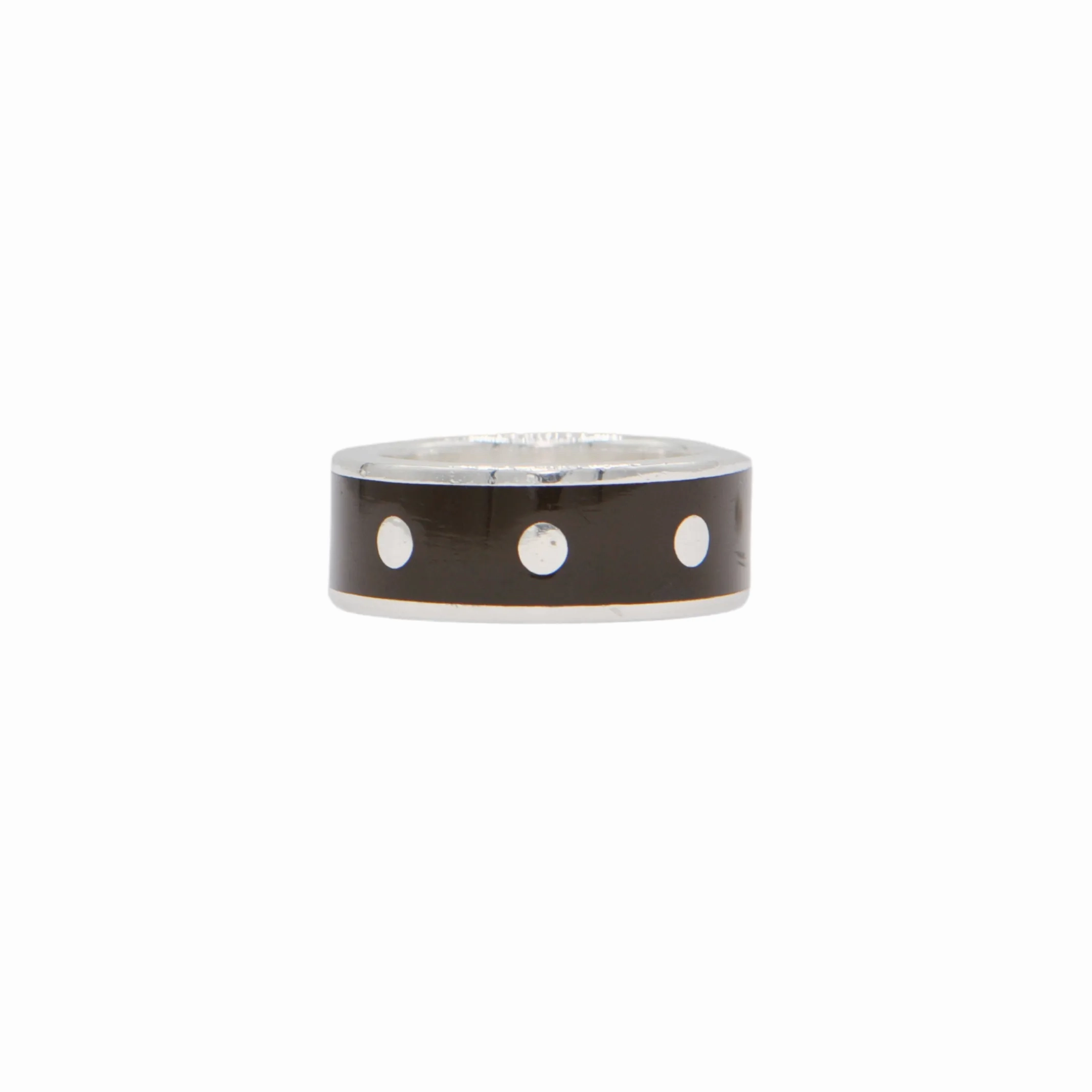 Estate Signed Walter Schluep Resin and Sterling Silver Band