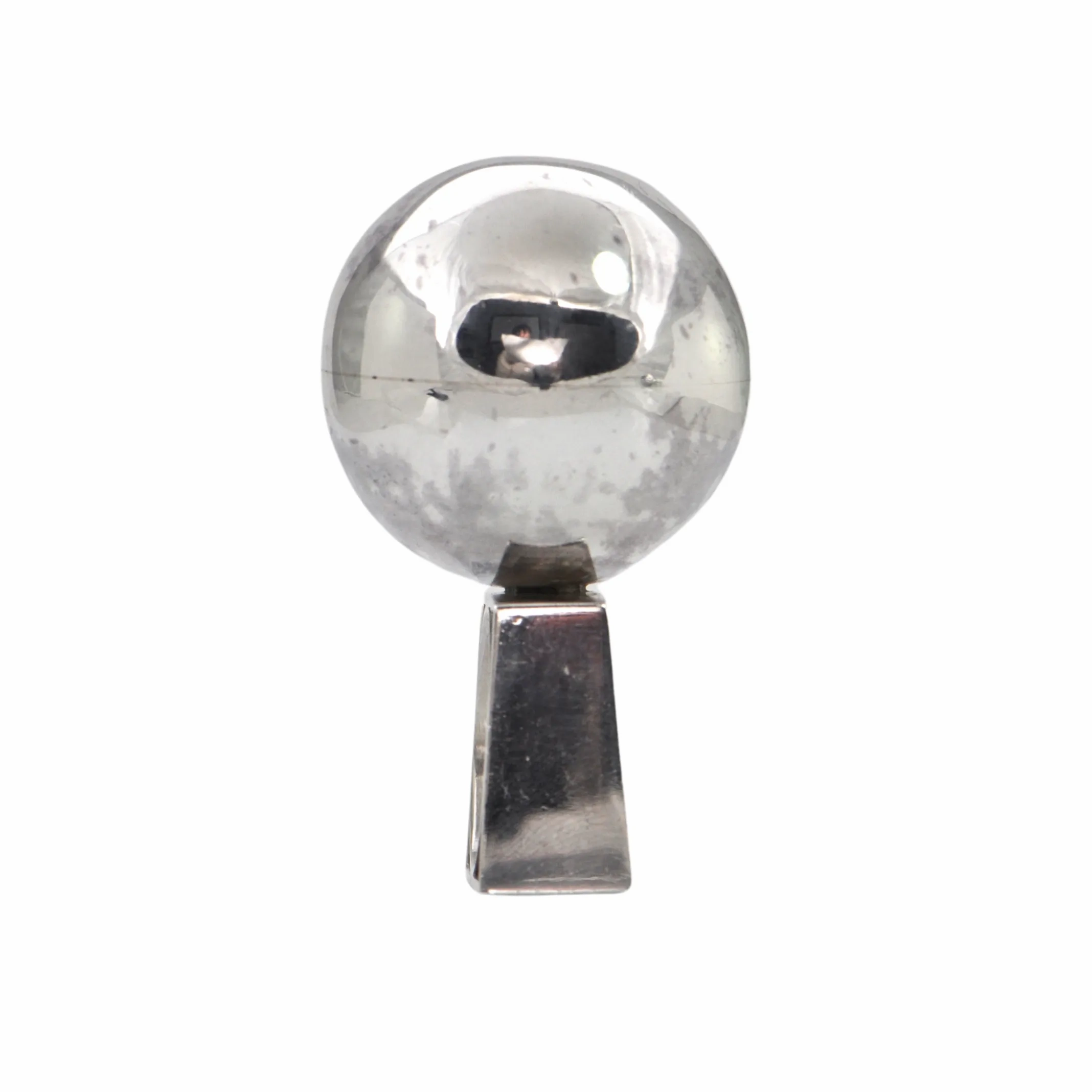 Estate Signed Walter Schluep Sterling Extra Large Ball Ring