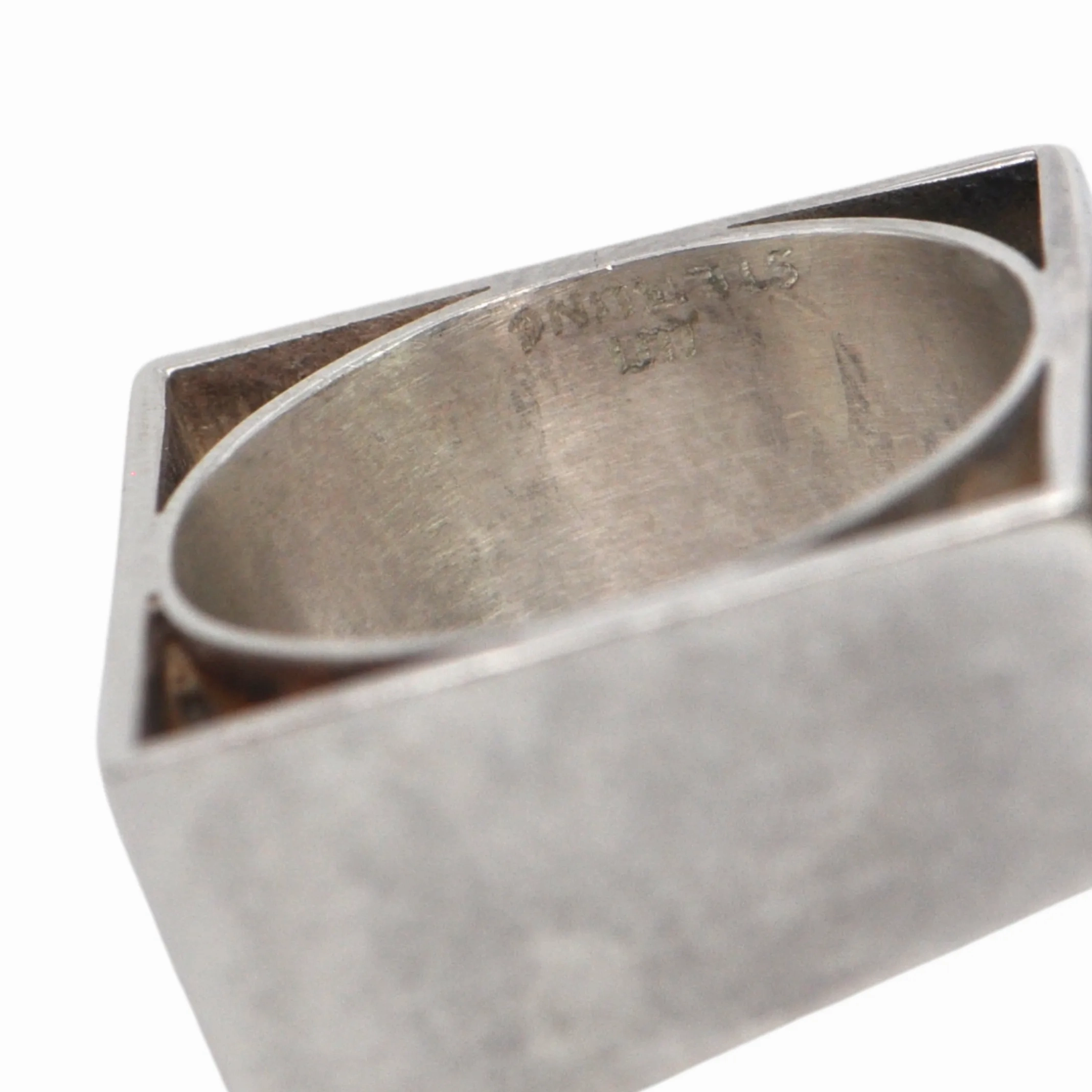 Estate Signed Walter Schluep Sterling Extra Large Ball Ring