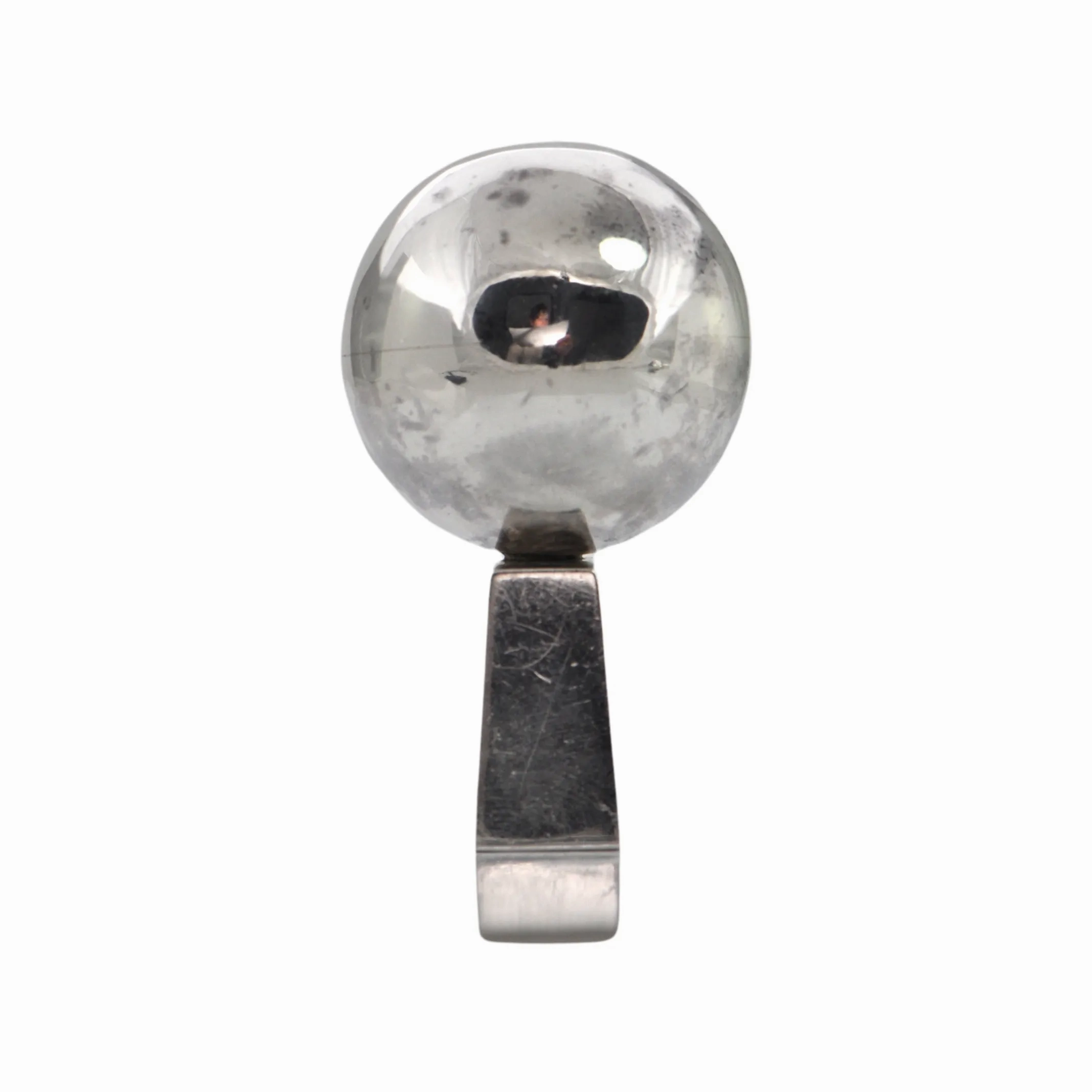 Estate Signed Walter Schluep Sterling Extra Large Ball Ring