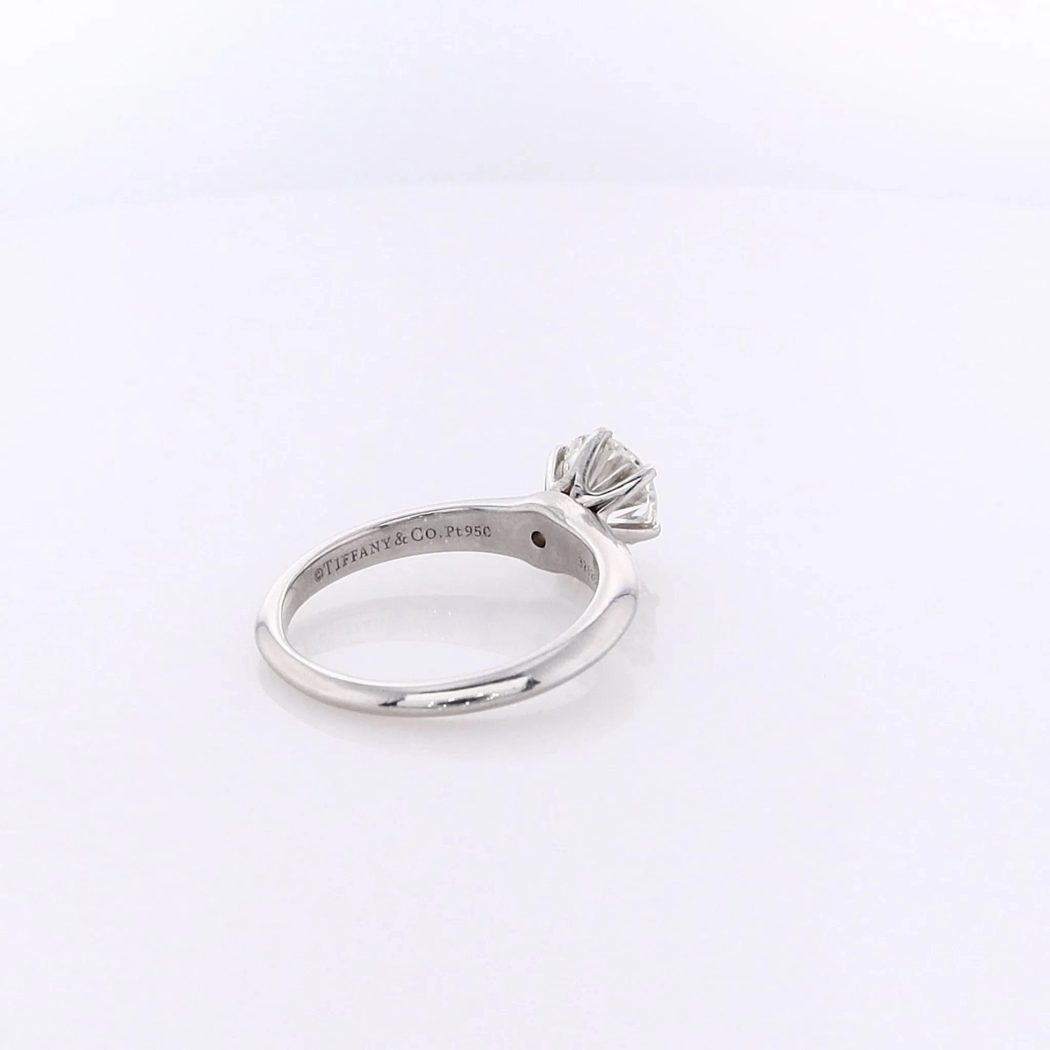 Estate Tiffany &amp; Co Platinum Diamond Engagement Ring