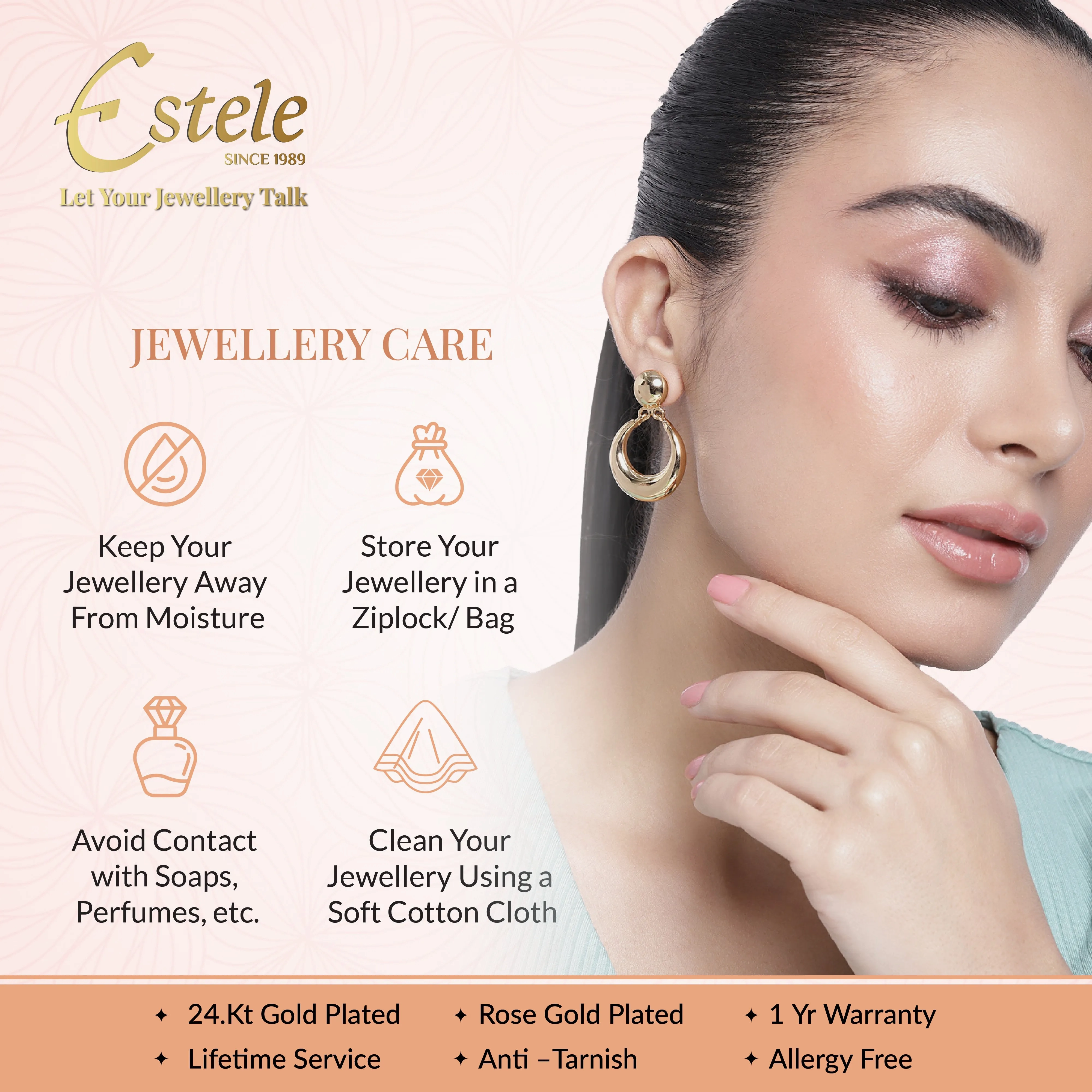 Estele Gold Plated Artistic Leafy Traditional Kada 2:6 Size Bangle Bracelet with Green Enamel | Perfect Fit &amp; Timeless Elegance for Women