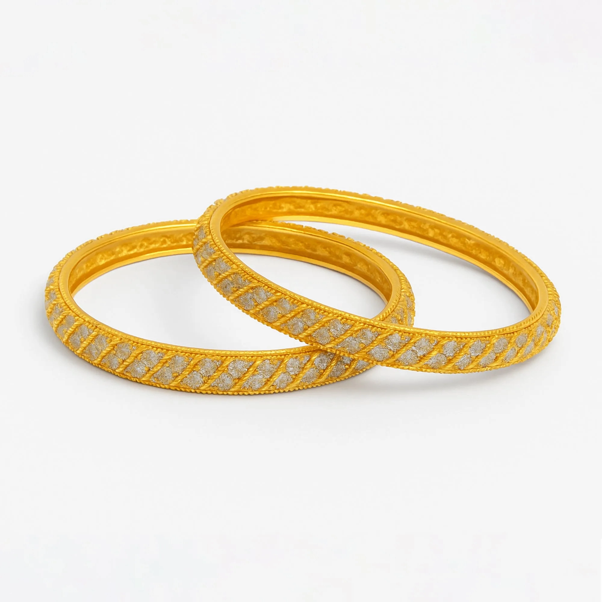 Estele Gold Plated CZ Stone Bangles for Women ?C Size 2.6 ?C Sparkling Design for Weddings, Party Wear &amp; Everyday Glam ?C OSBR-VK11731-26 BANGLE