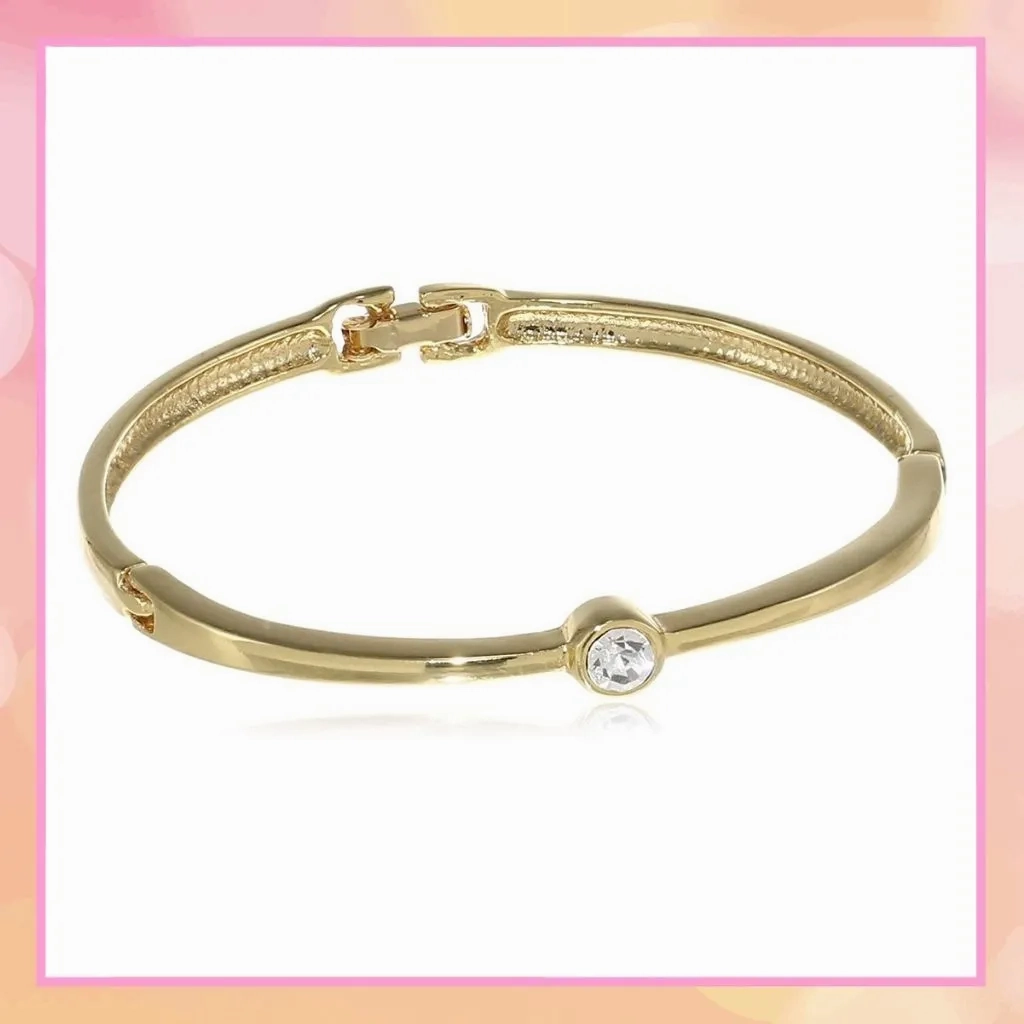 Estele Gold Plated Solitaire Studded Bracelet for women