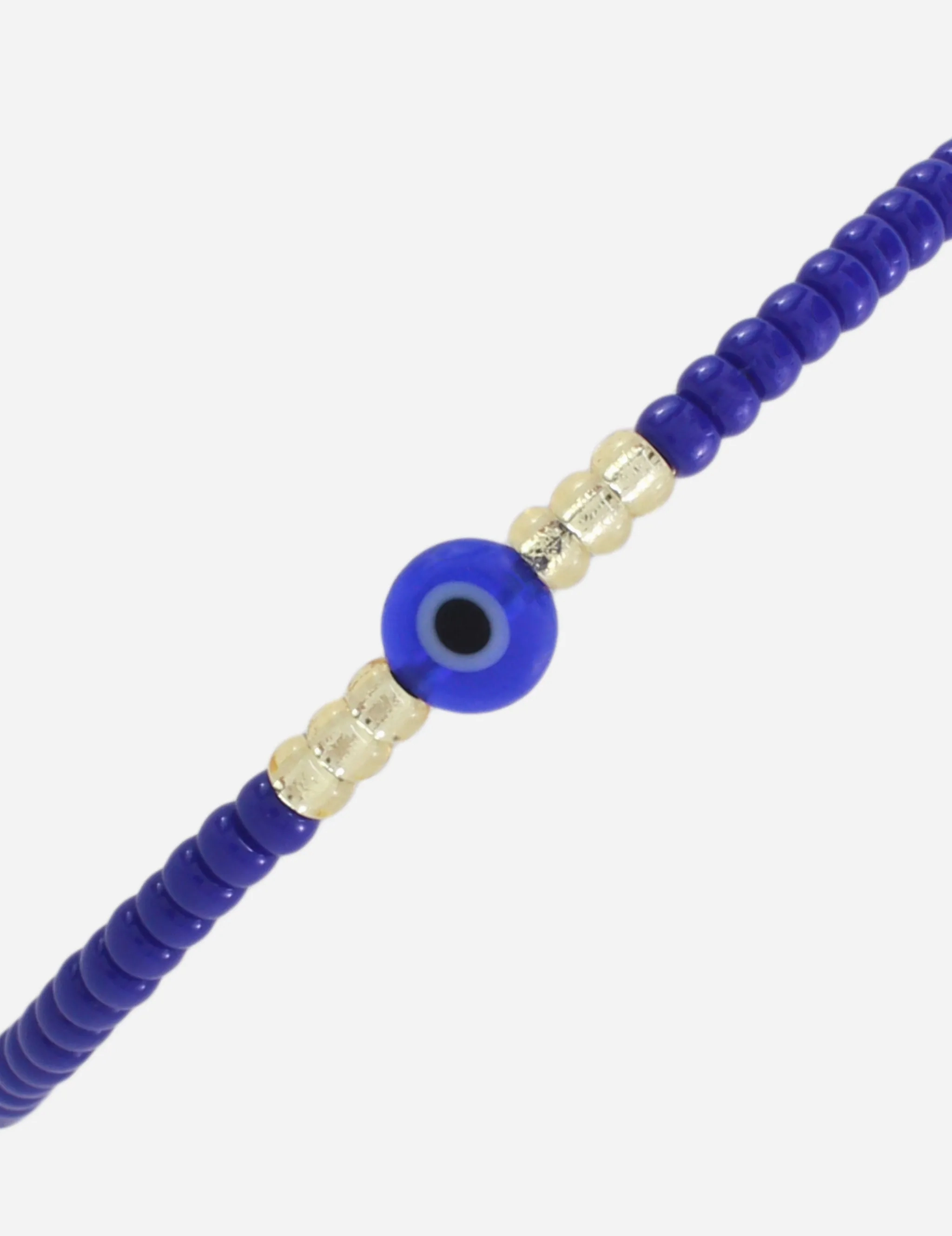 Evil Eye Bracelet Seed Bead ??Blue