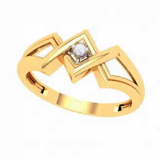 Exclusive Interweaved Male Gold Ring With Yellow Stone\from Goldlite Collection