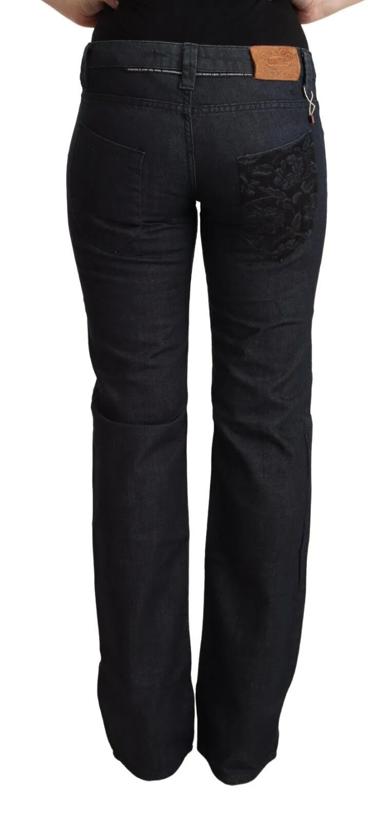 Exte Baumwolle Stretch Low Waist Gerade Damenjeans
