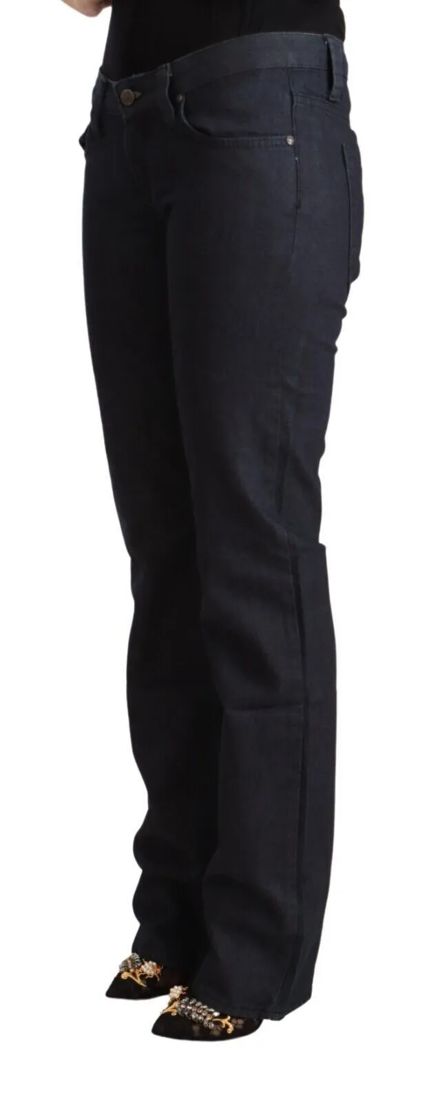 Exte Baumwolle Stretch Low Waist Gerade Damenjeans