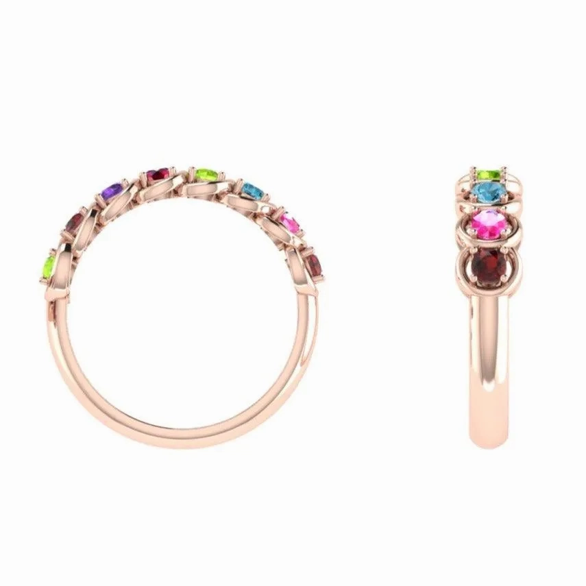 Family ring with birthstones