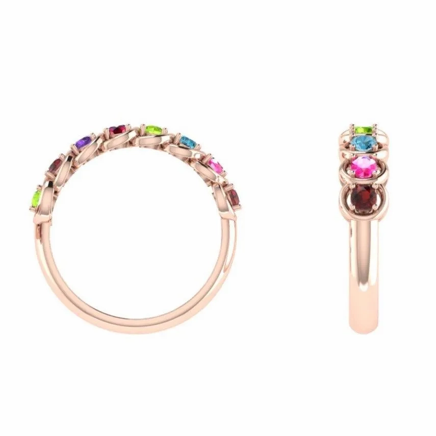 Family ring with birthstones