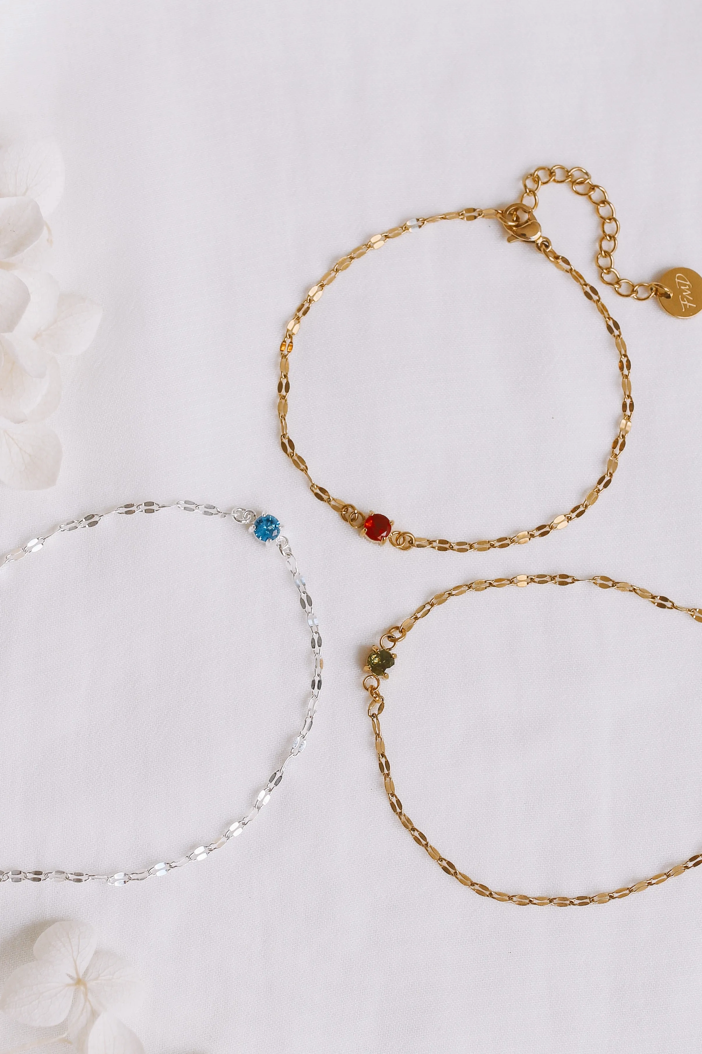 Fawn - Stainless Steel Birthstone Bracelet