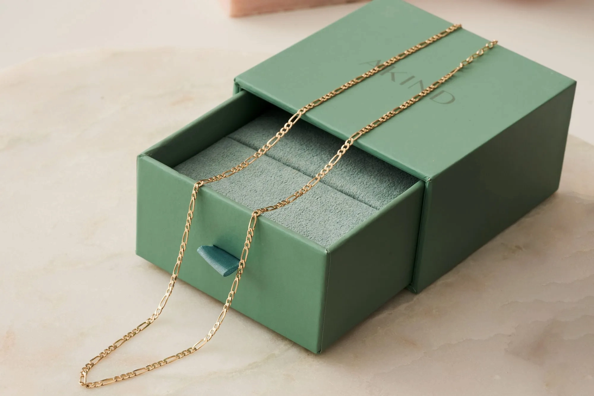 Figaro Chain 14K Gold Necklace
