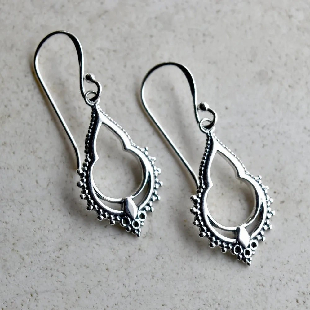 Filigree Open Teardrop Earrings