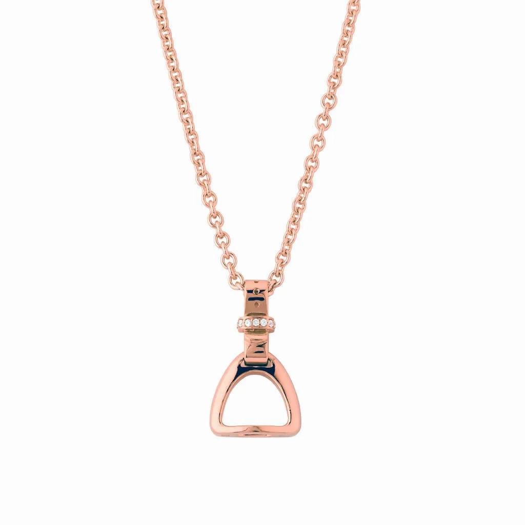 Fiontini 18K Rosegold Pendant w. 7 Diamonds