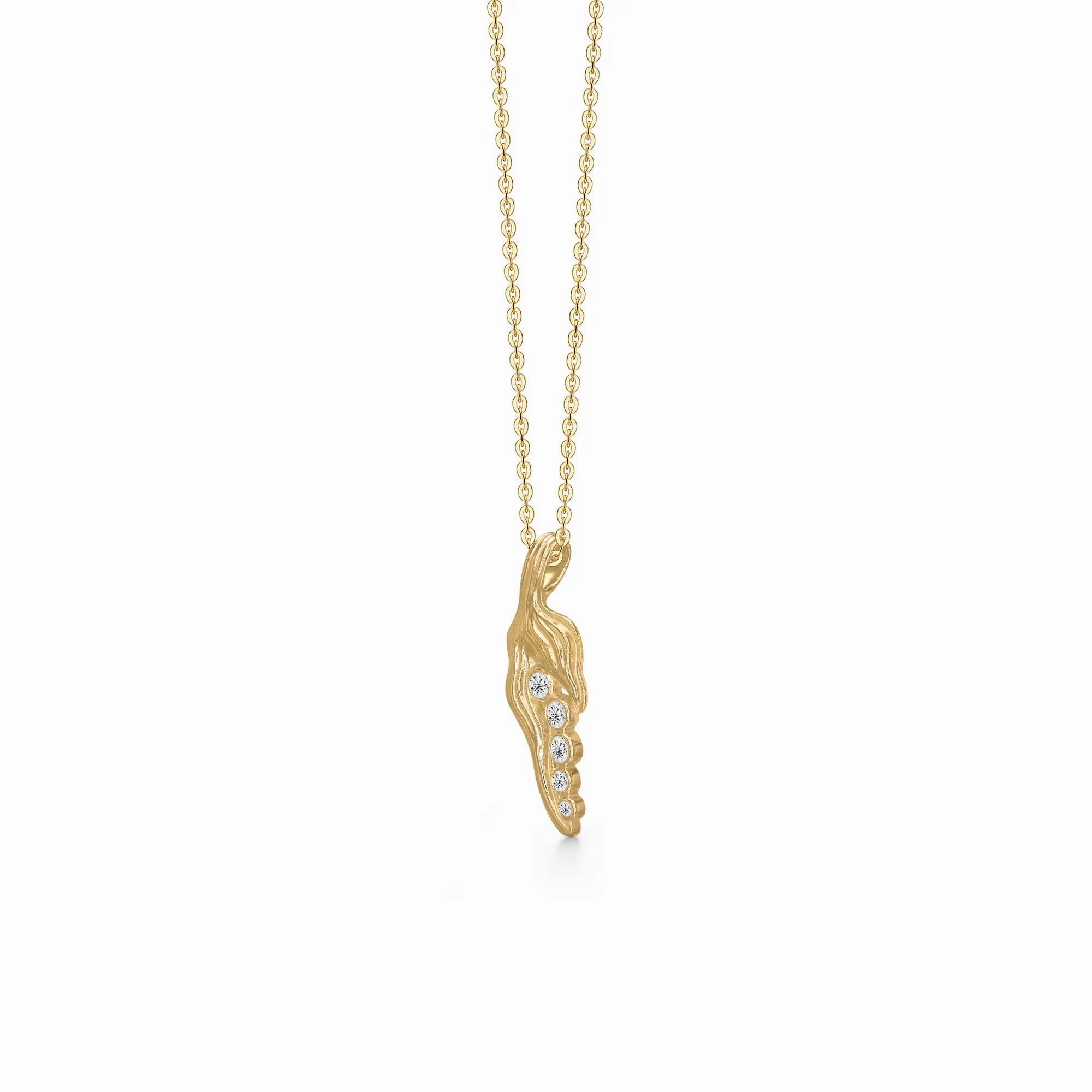 Five Peas In A Pod Gold Plated Necklace