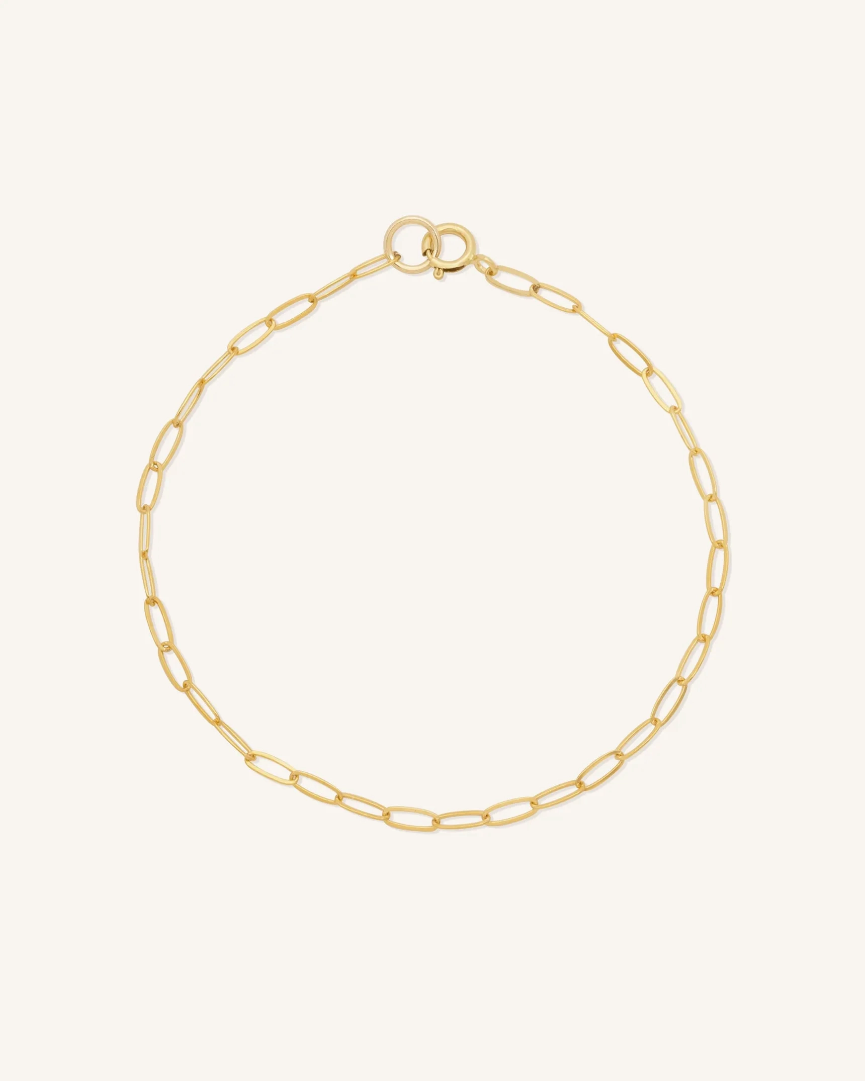 Flat Drawn Cable Chain Bracelet