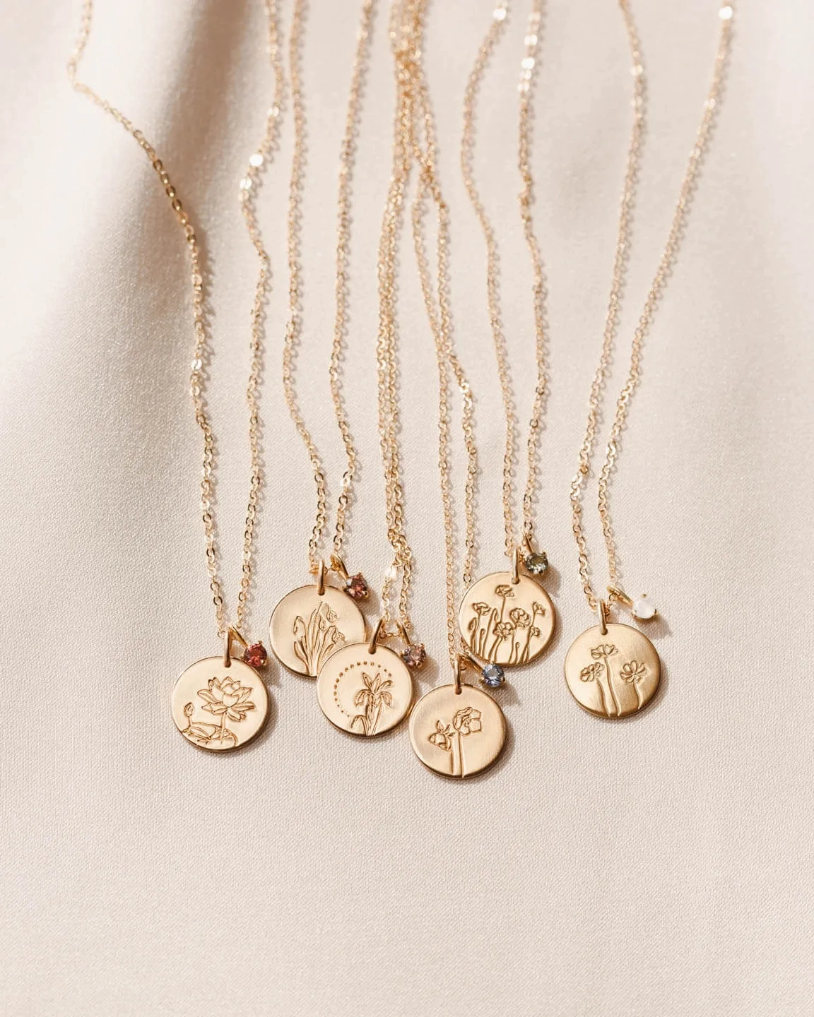 Flora Birthstone Necklace