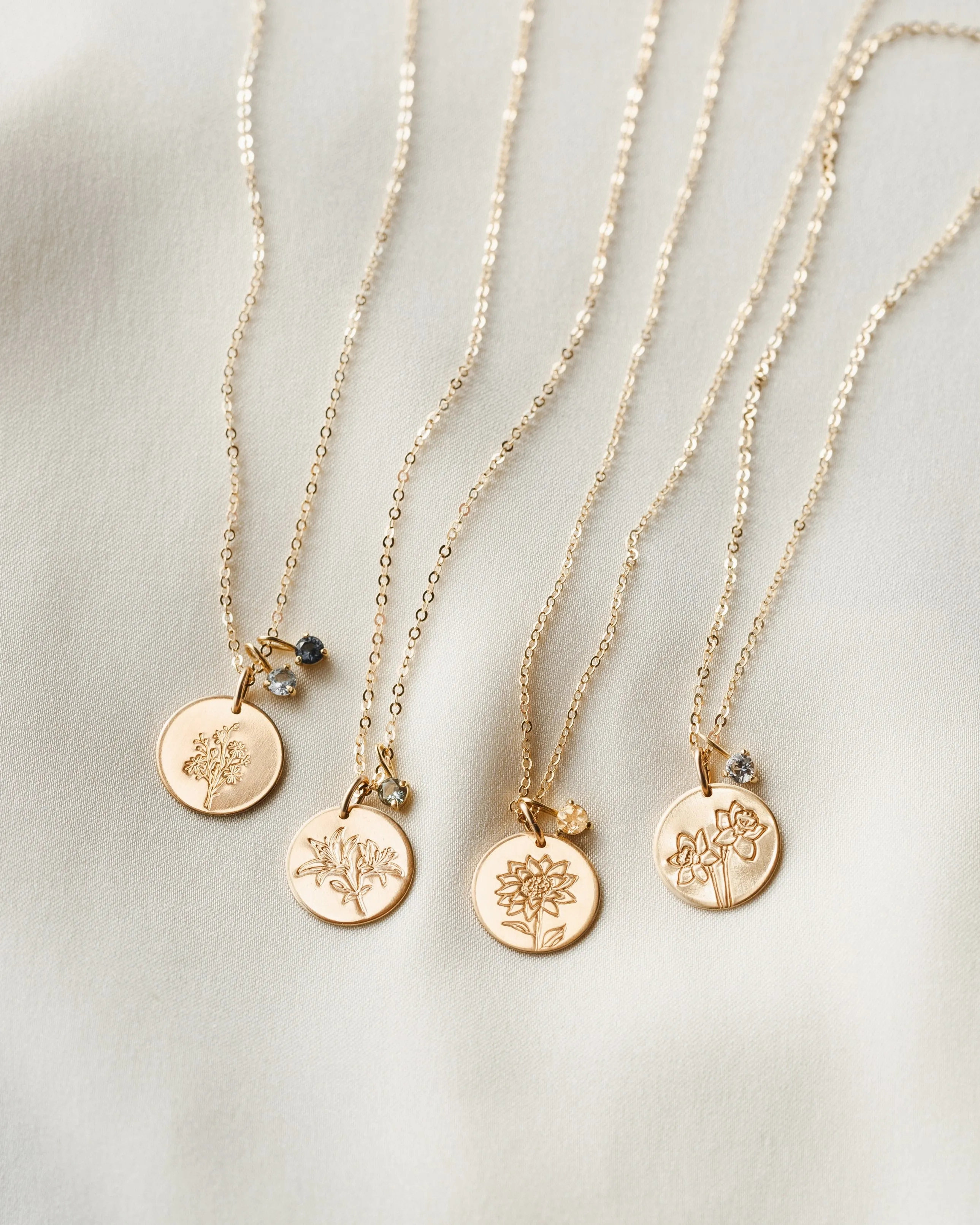 Flora Birthstone Necklace