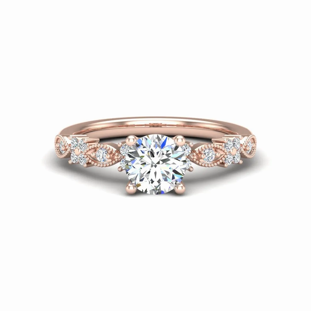 Floral Diamond Engagement Ring 1.30 ct. tw