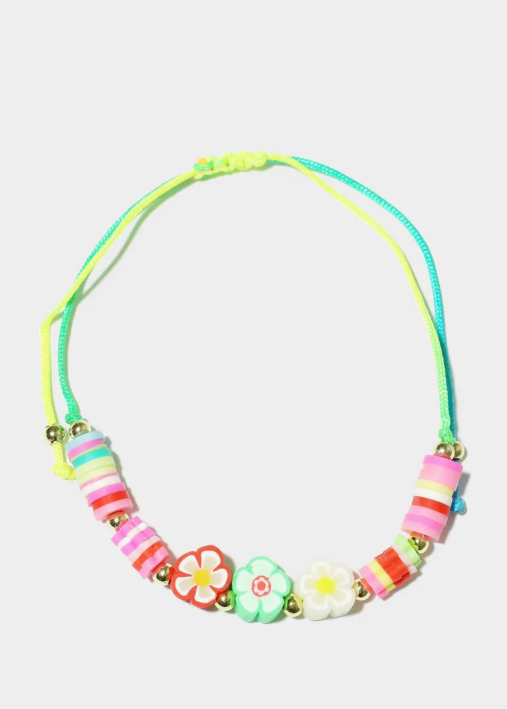 Flower &amp; Butterfly Drawstring Bracelet