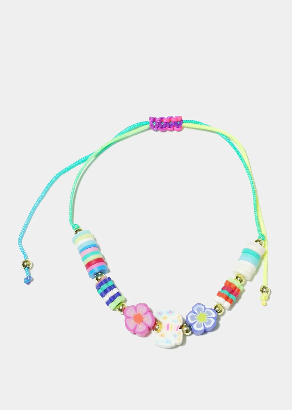 Flower &amp; Butterfly Drawstring Bracelet