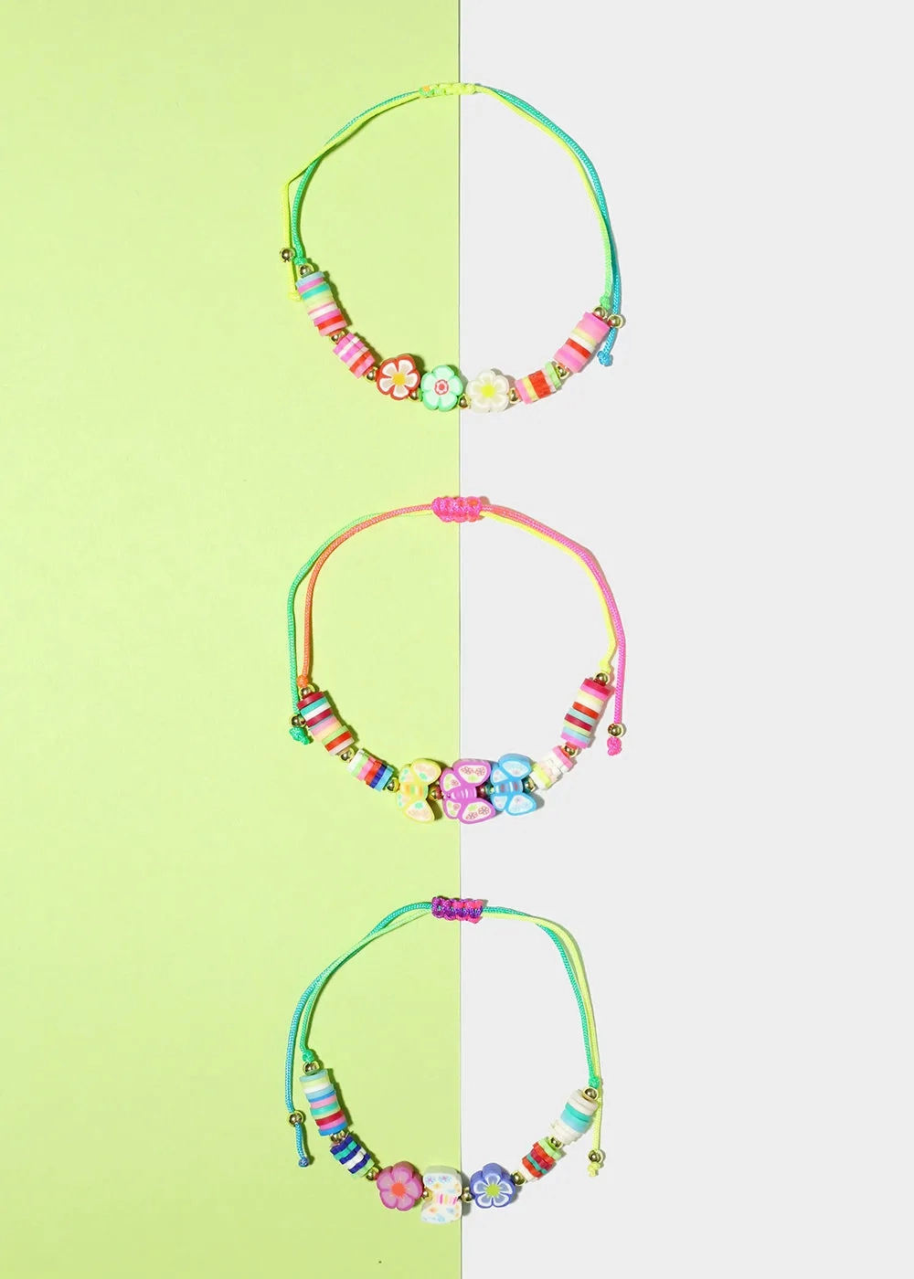 Flower &amp; Butterfly Drawstring Bracelet