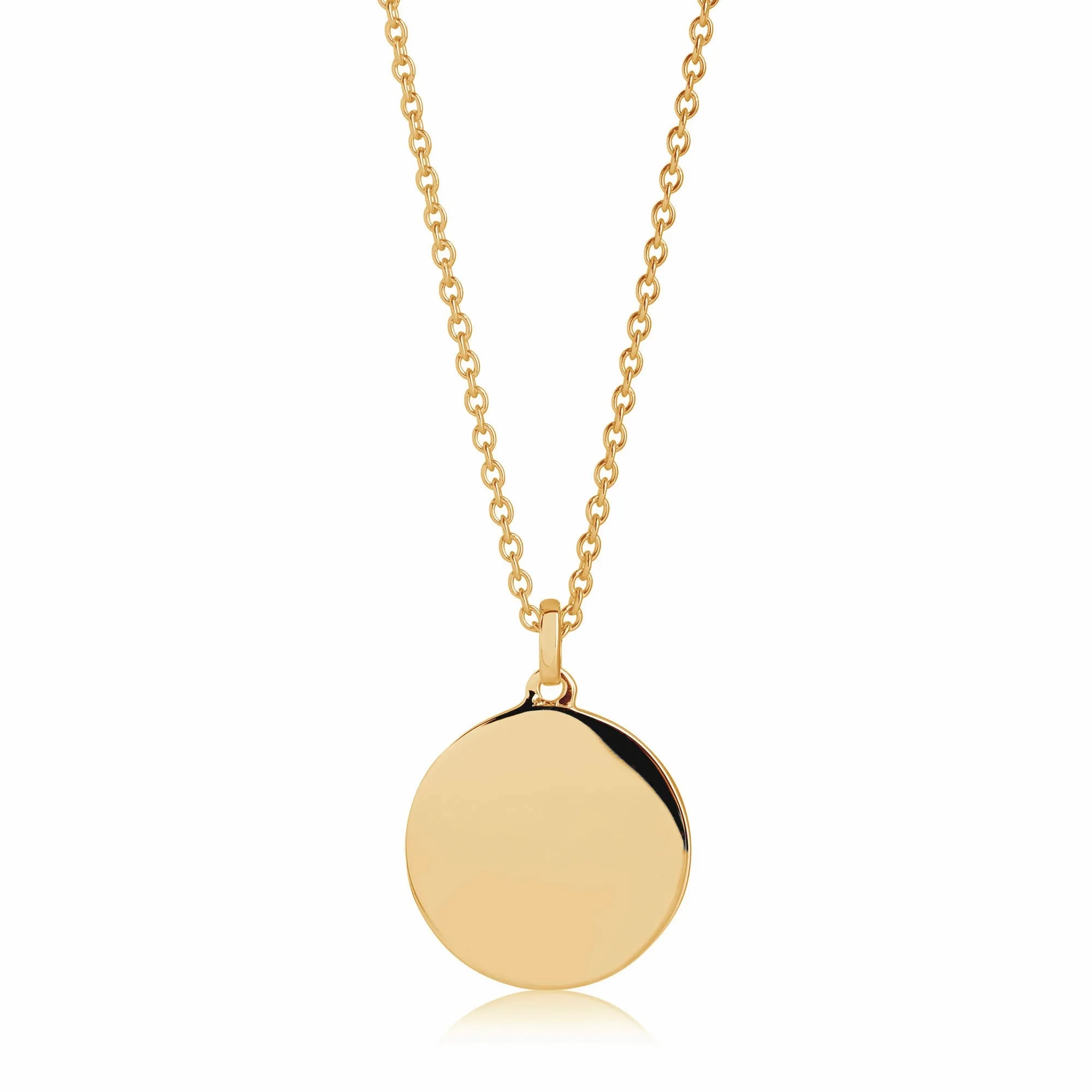 Follina Pianura Gold Plated Necklace 16 mm Pendant