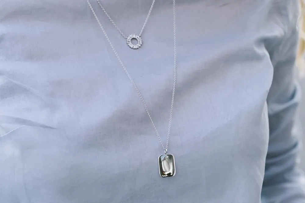 Follina Pianura Quadrato Silver Necklace