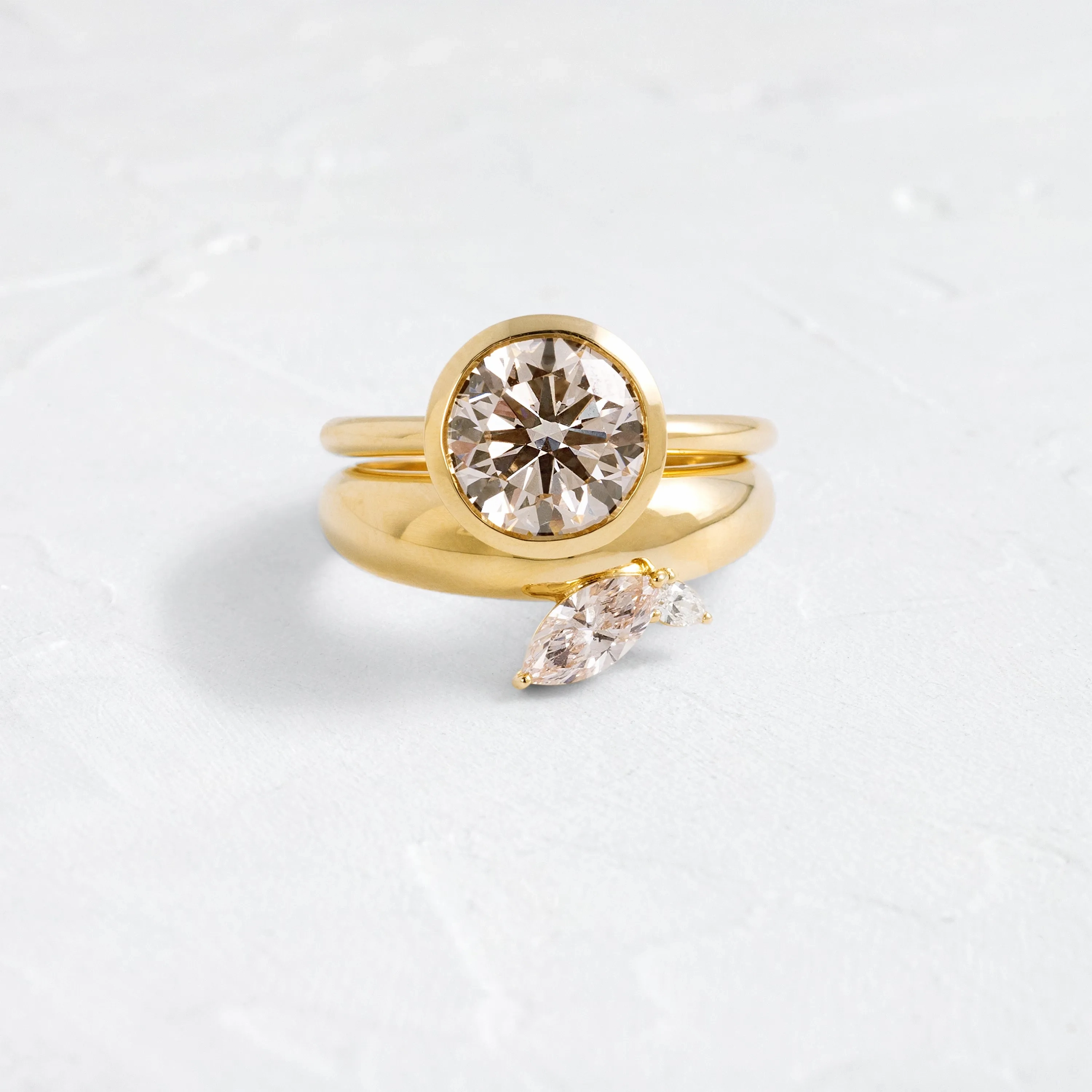 Foreshadow Band, 0.36ct. Lab-Grown Light Pink Diamond