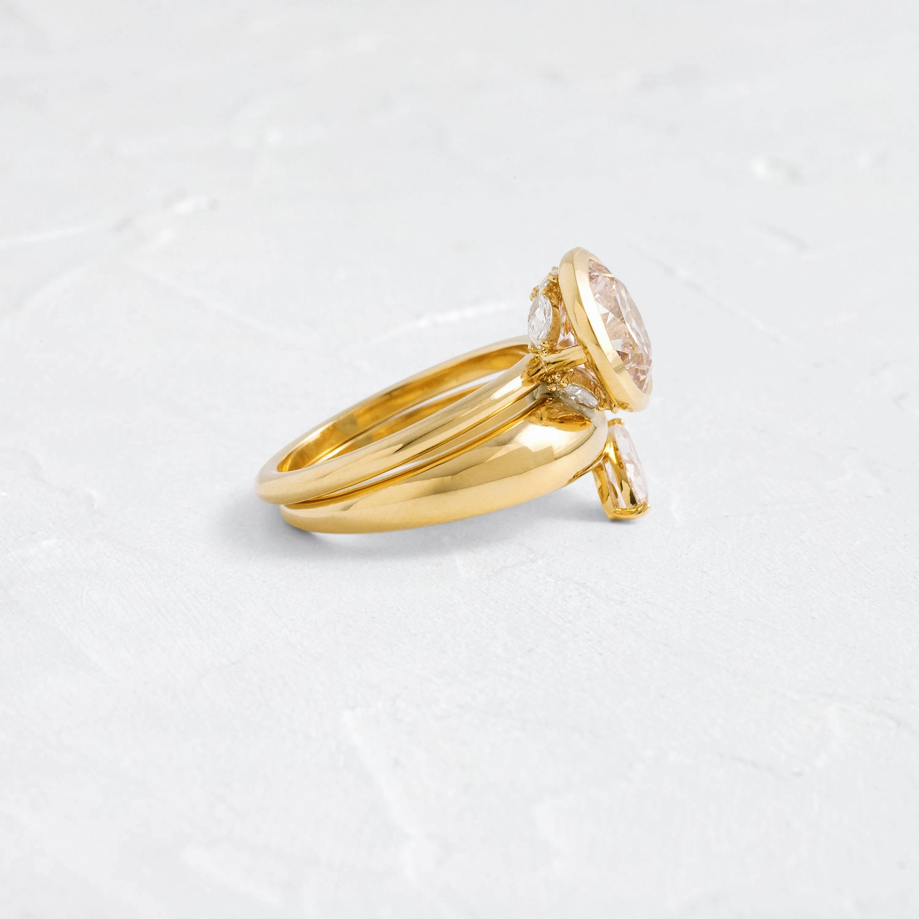 Foreshadow Band, 0.36ct. Lab-Grown Light Pink Diamond
