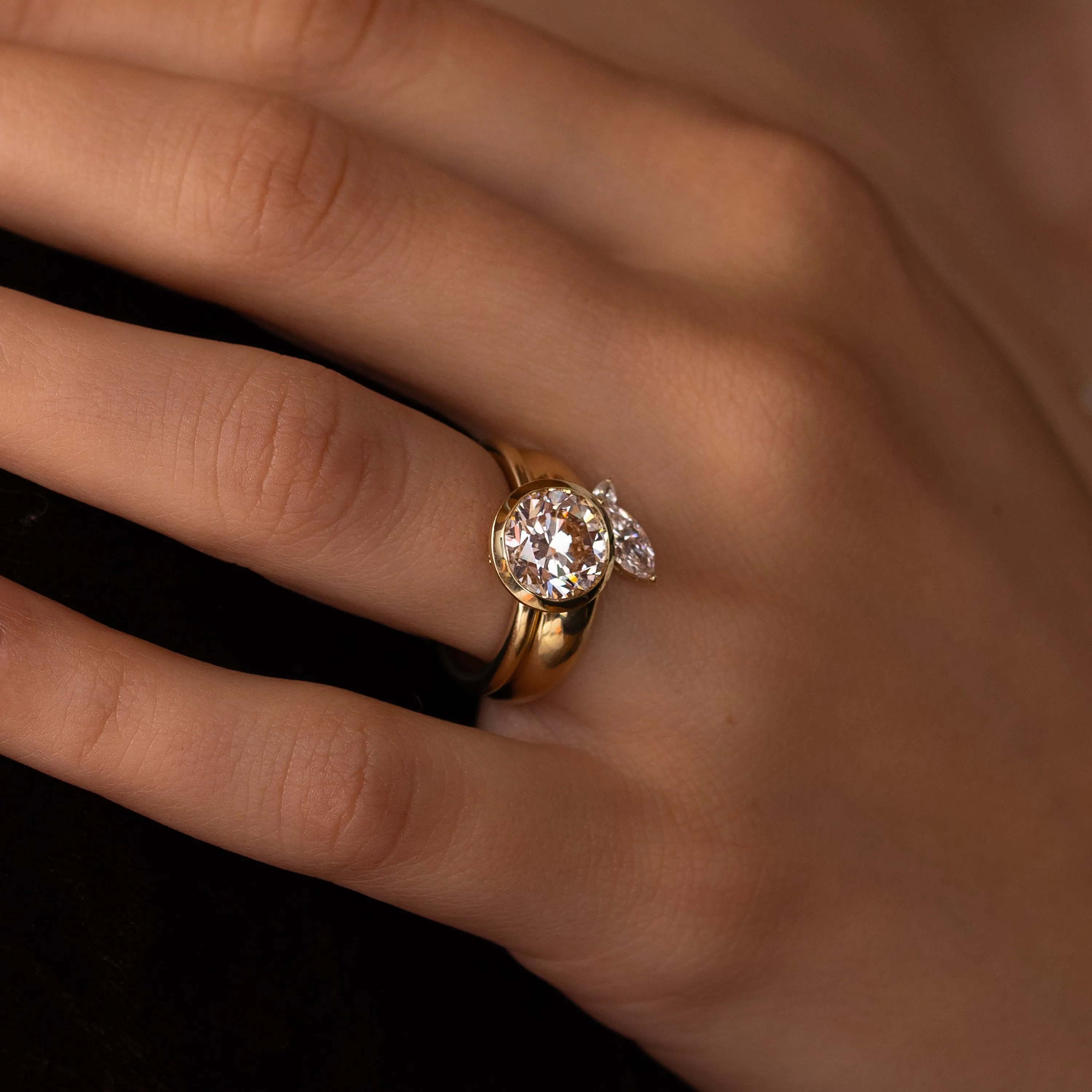 Foreshadow Band, 0.36ct. Lab-Grown Light Pink Diamond